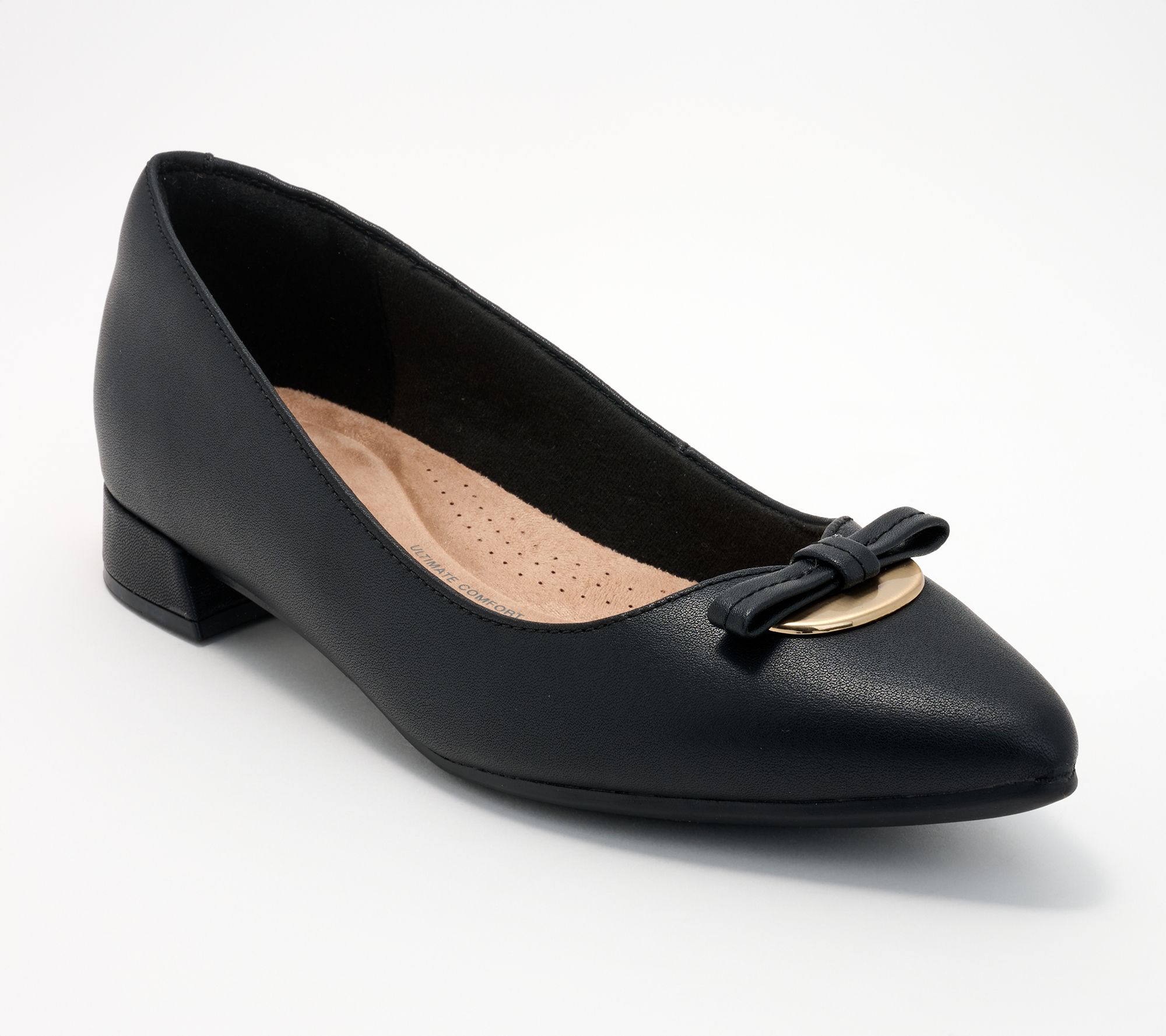Clarks Collection Leather or Synthetic Flats - Natalyn Trim