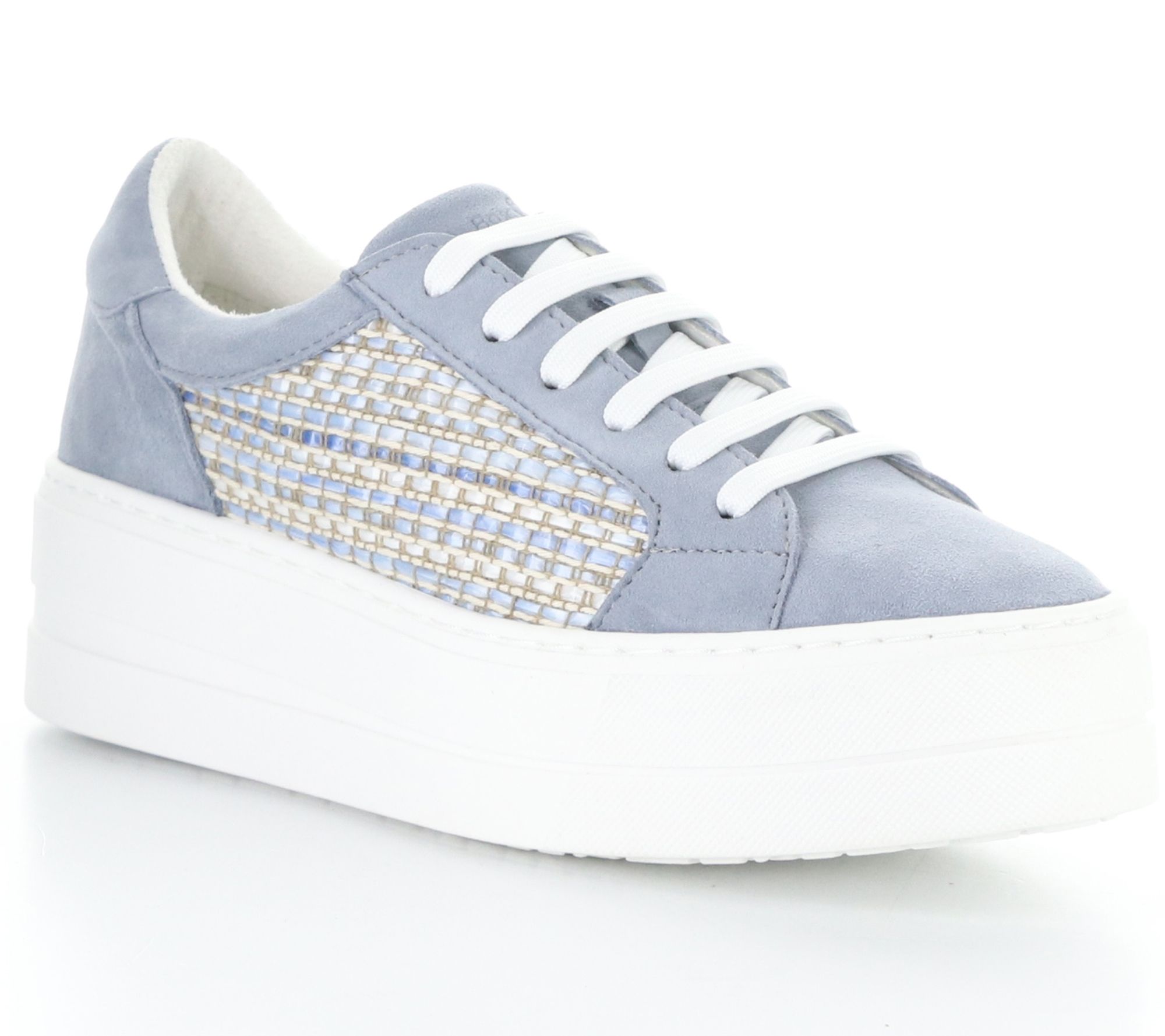 Bos. & Co. Ante Suede/Raffia Lace Up Sneakers -Mera