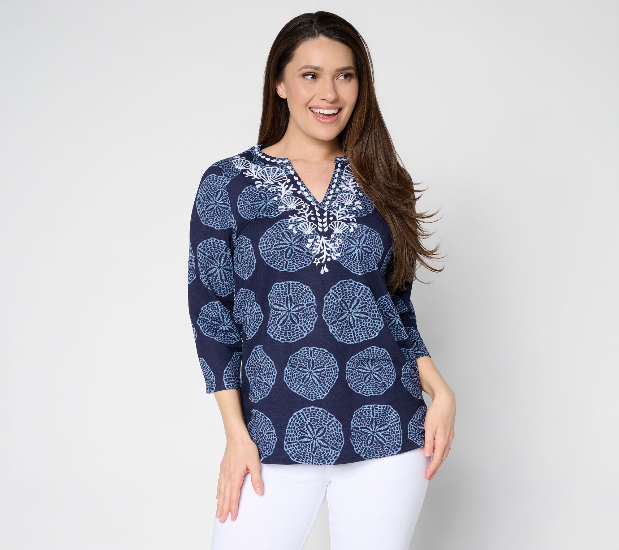 Belle Beach by Kim Gravel Cabana Knit Sand to Soiree Tunic