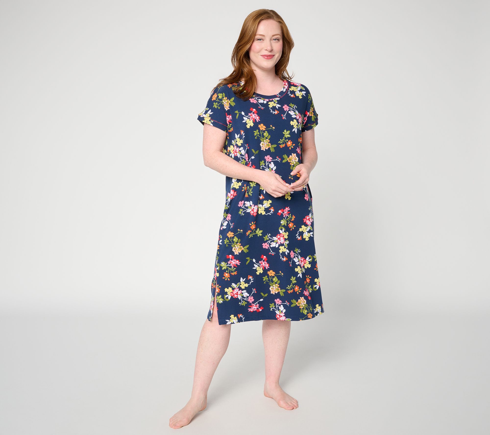 Cuddl Duds Cotton Core Printed Dolman Sleep Gown