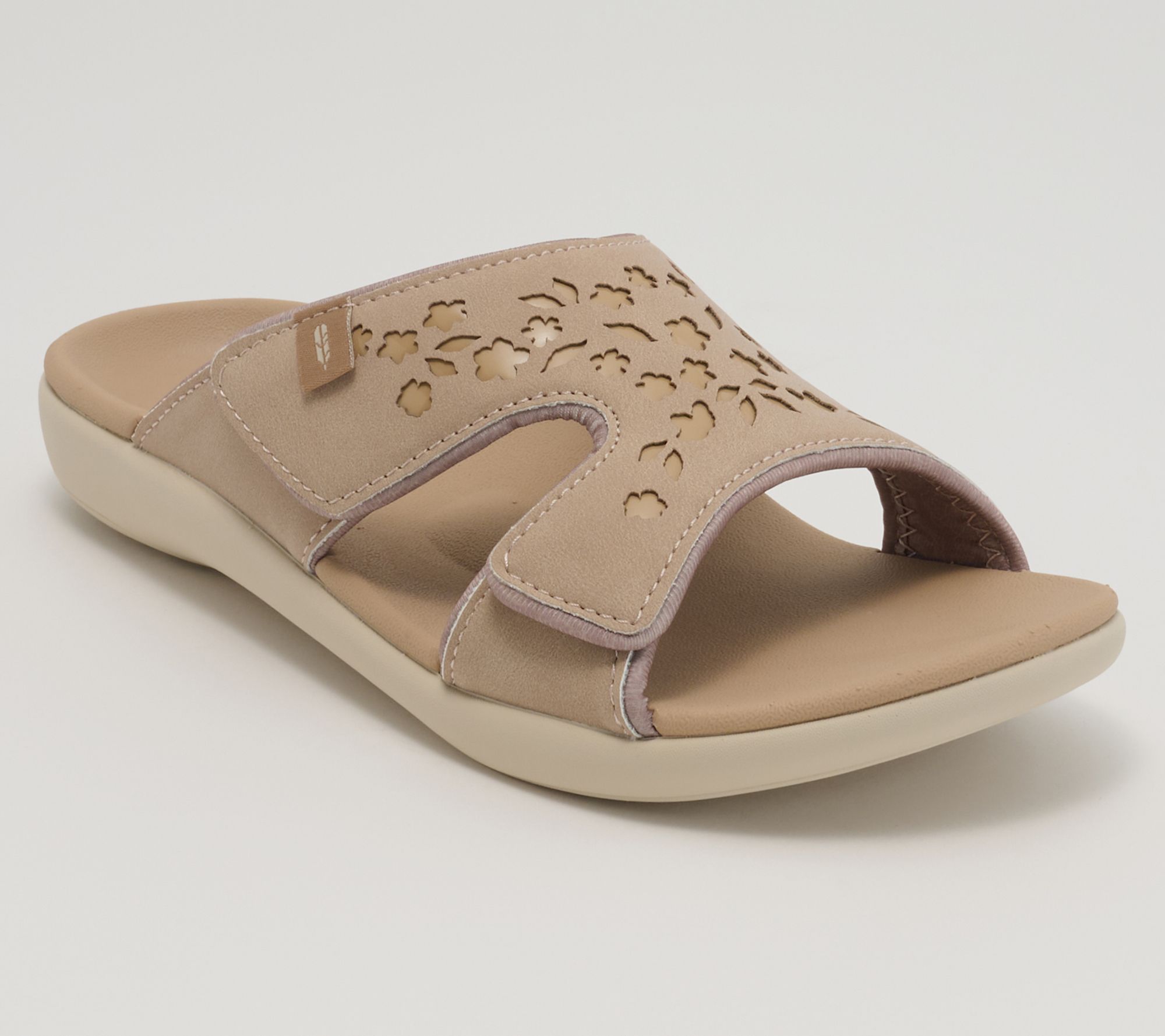 Revitalign Orthotic Floral Embossed Slide Sandals - Kholo Chantilly