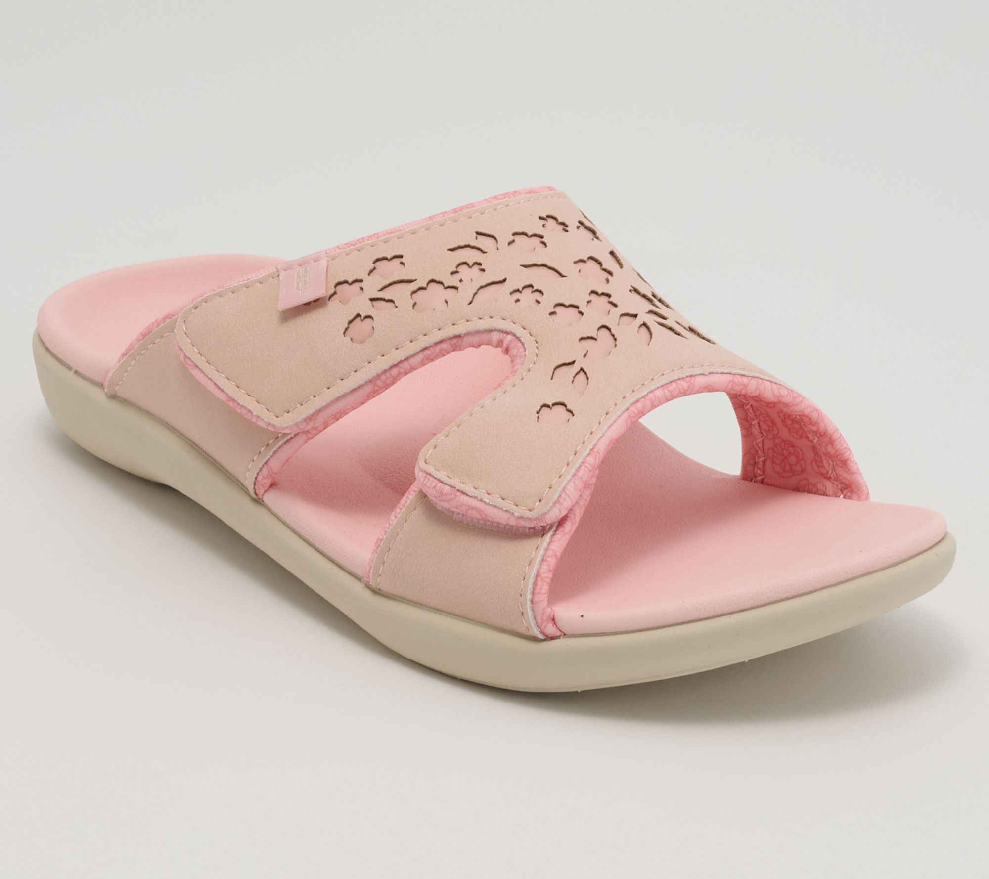Revitalign Orthotic Floral Embossed Slide Sandals - Kholo Chantilly