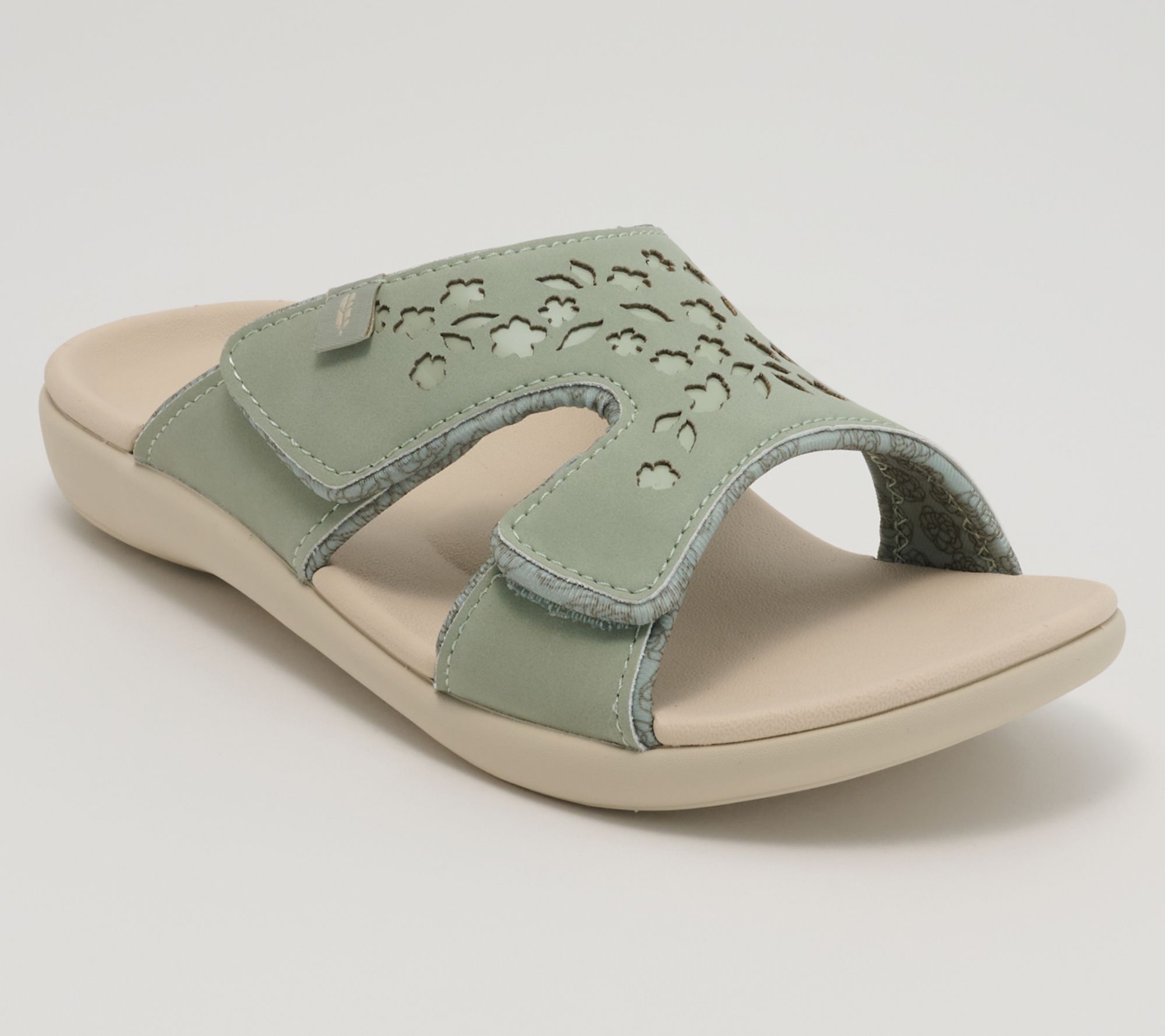 Revitalign Orthotic Floral Embossed Slide Sandals - Kholo Chantilly