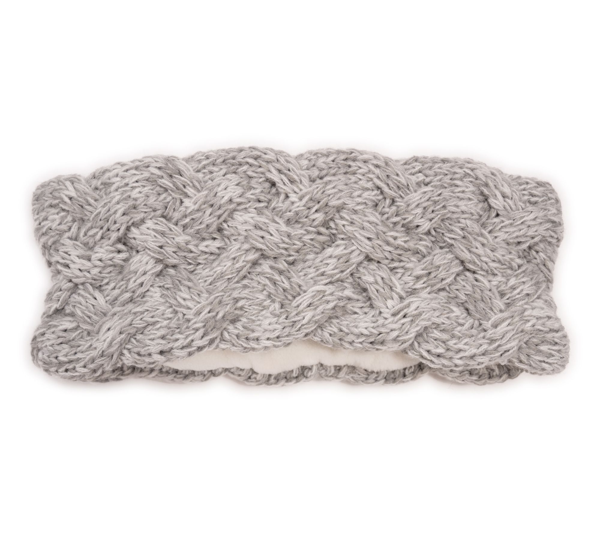 MUK LUKS Women's Braided Chunky Knit Marled Headband
