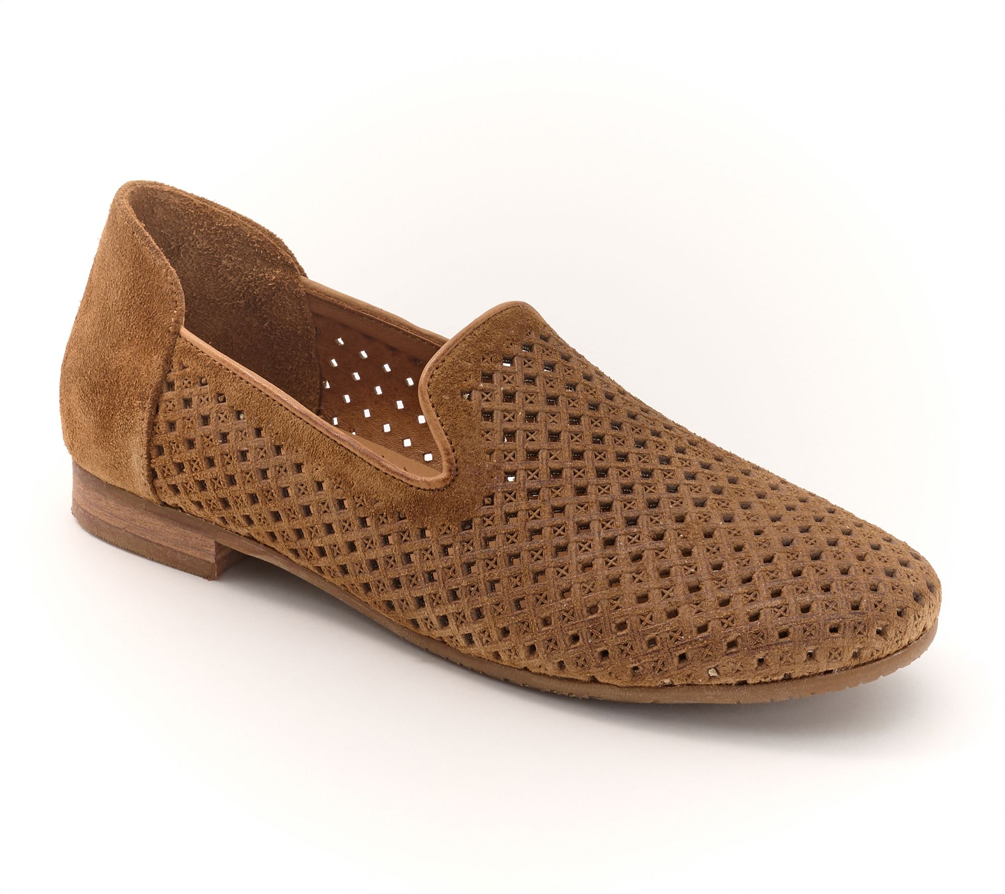 Miz Mooz Suede Perforated Slip-Ons - Paola