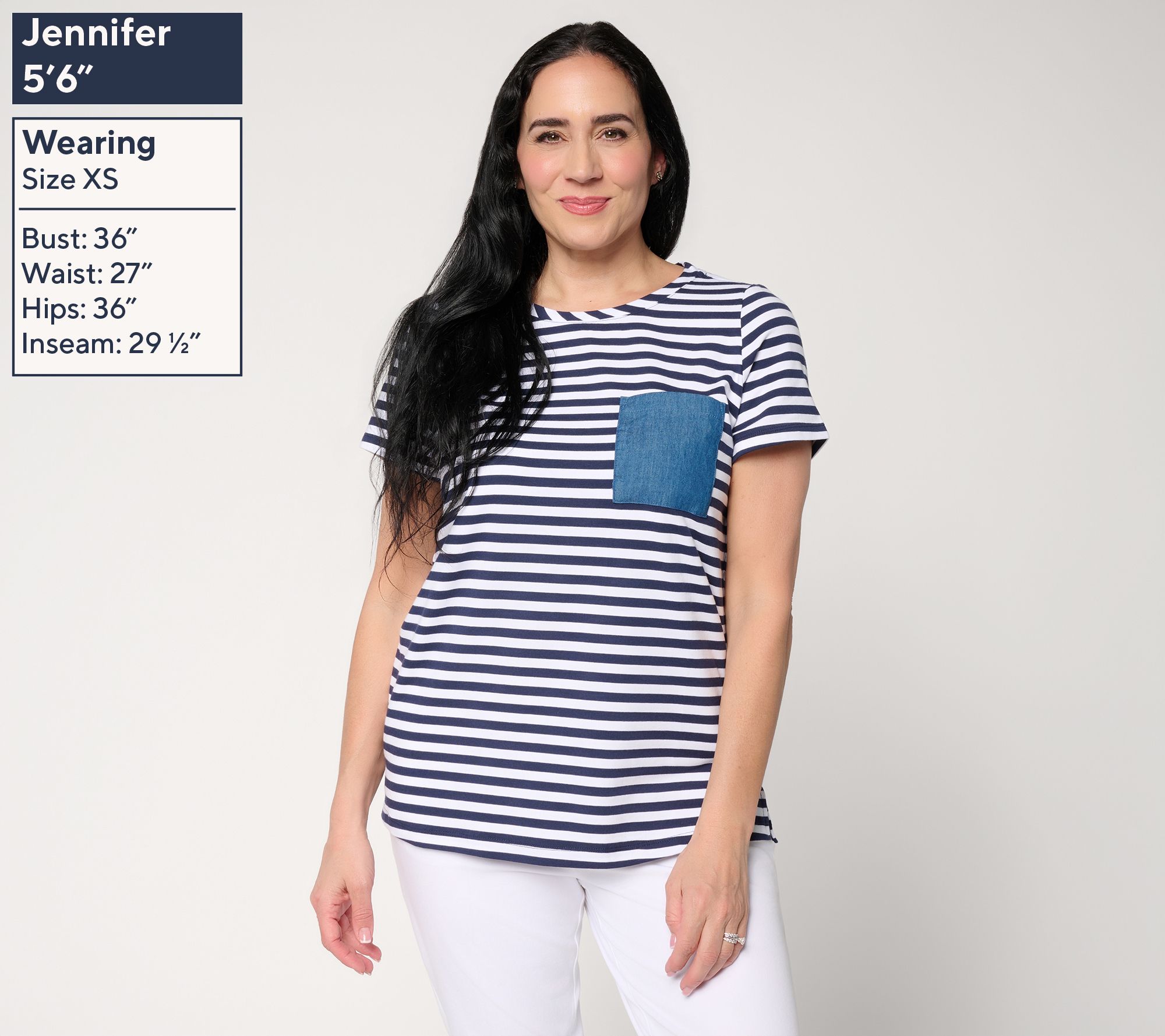 Liberty Belles by Kim Gravel TripleLuxe Knit Denim Pocket Top