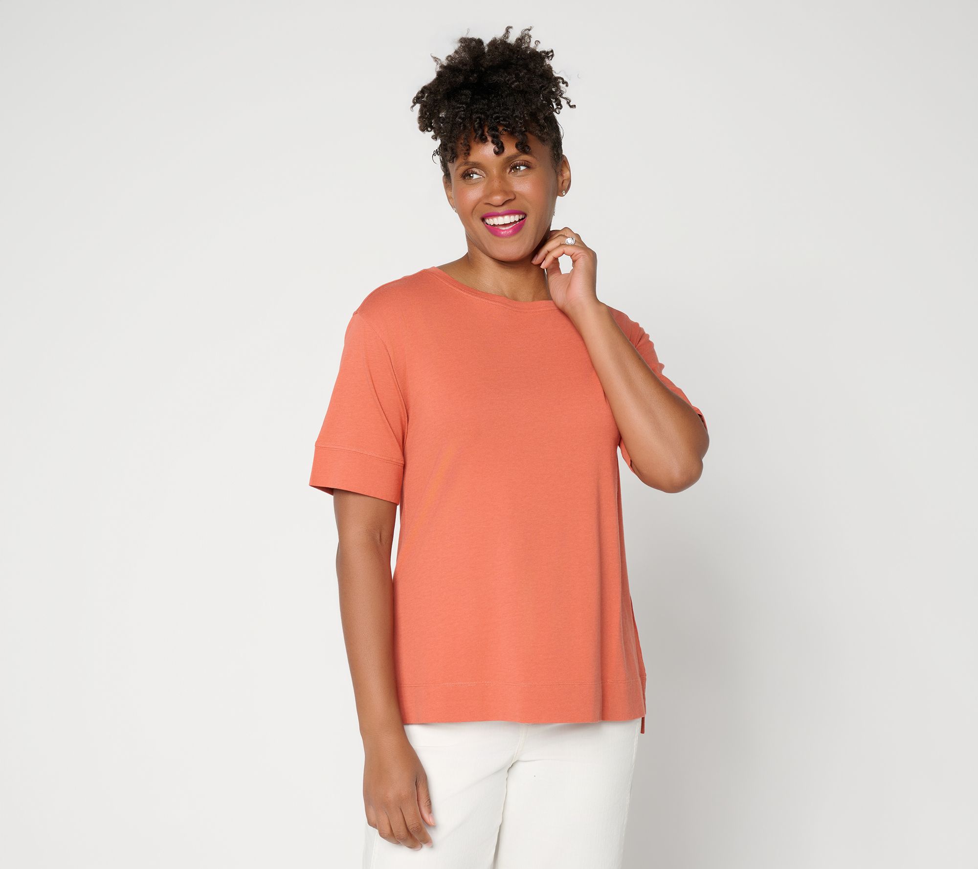  LOGO Principles by Lori Goldstein Elbow Sleeve Tee
