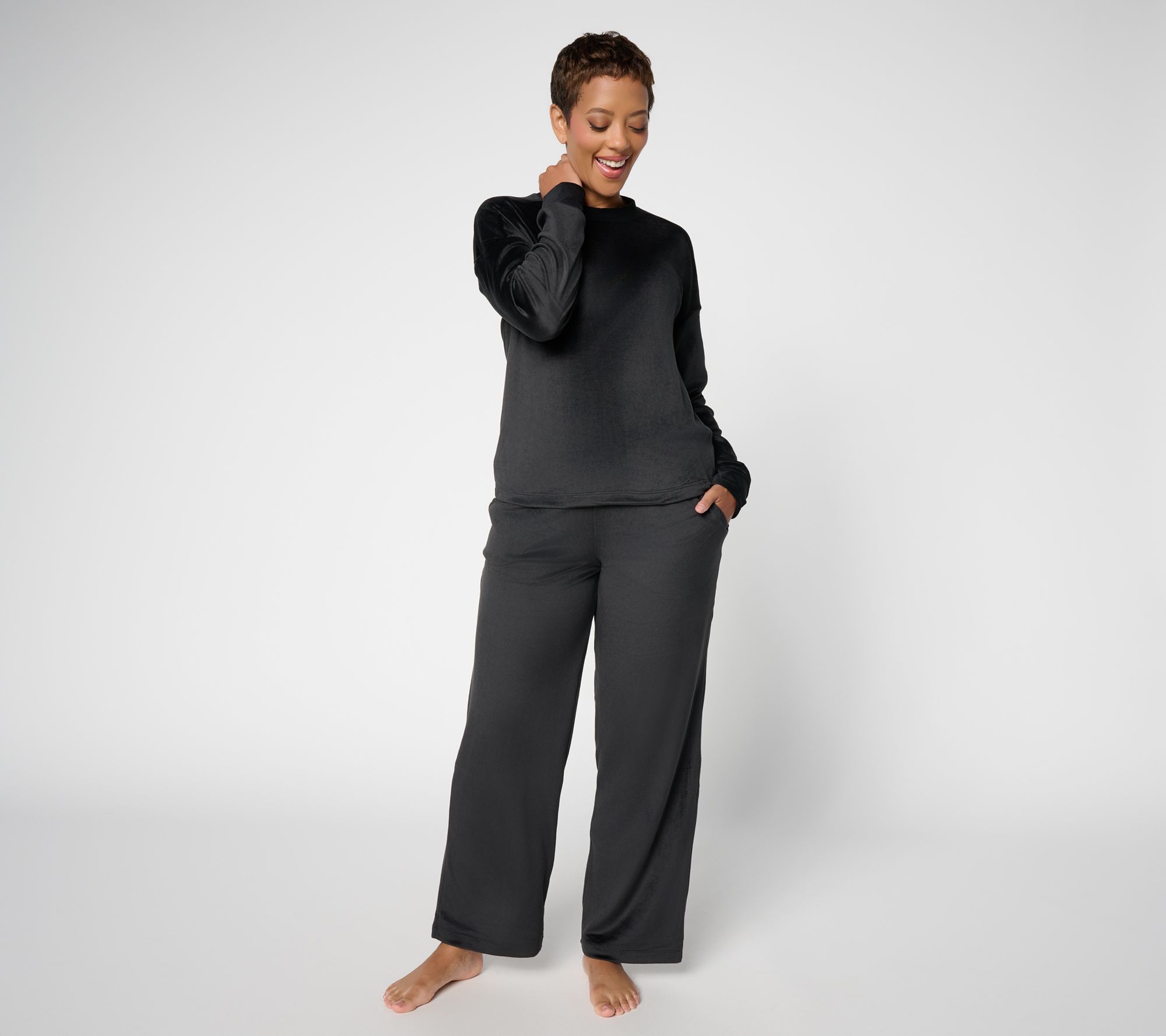 Carole Hochman 2pc Pullover & Wide Leg Pant Lounge Set