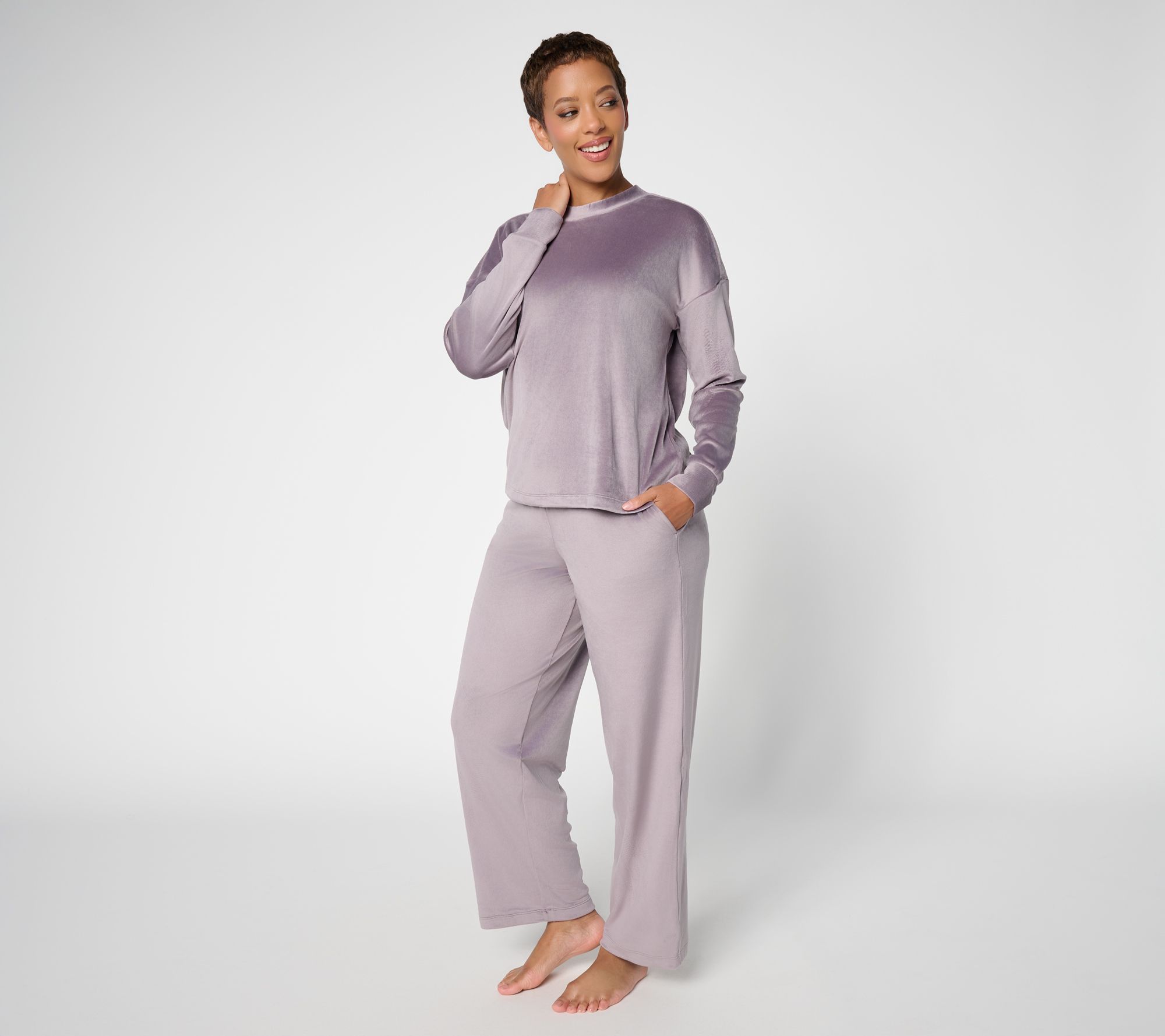 Carole Hochman 2pc Pullover & Wide Leg Pant Lounge Set