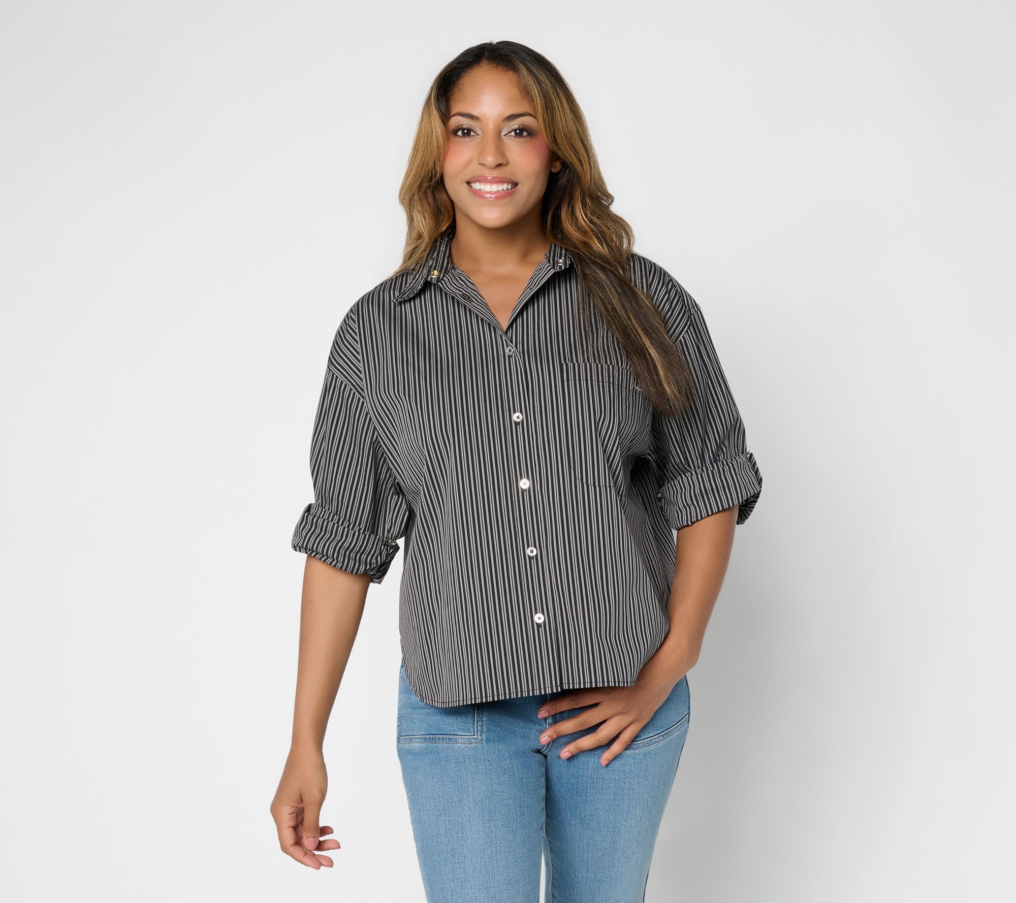 RM Studio x Rebecca Minkoff Stretch Cotton Everyday Shirt | QVC