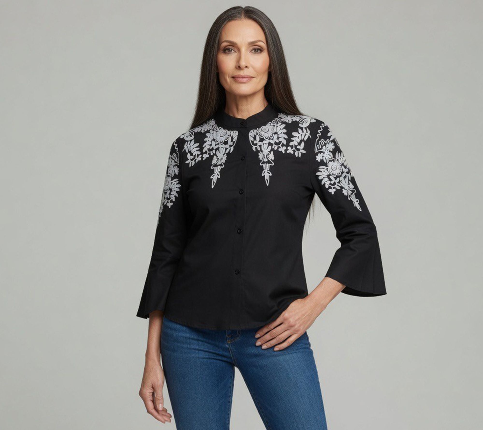 Nikki Lund Veronique Embroidered Blouse