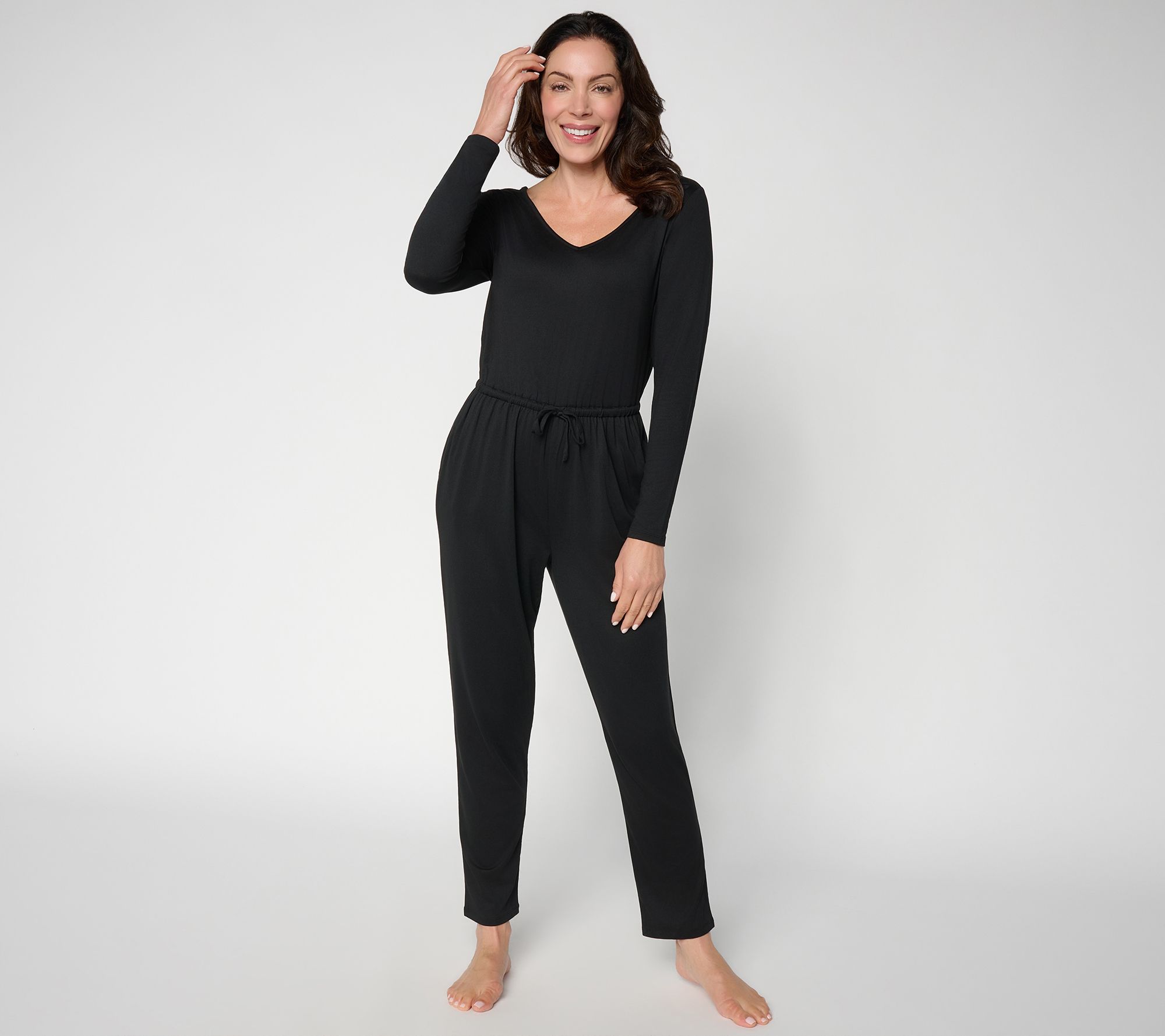 AnyBody Petite Lush Jersey Lounge Jumpsuit