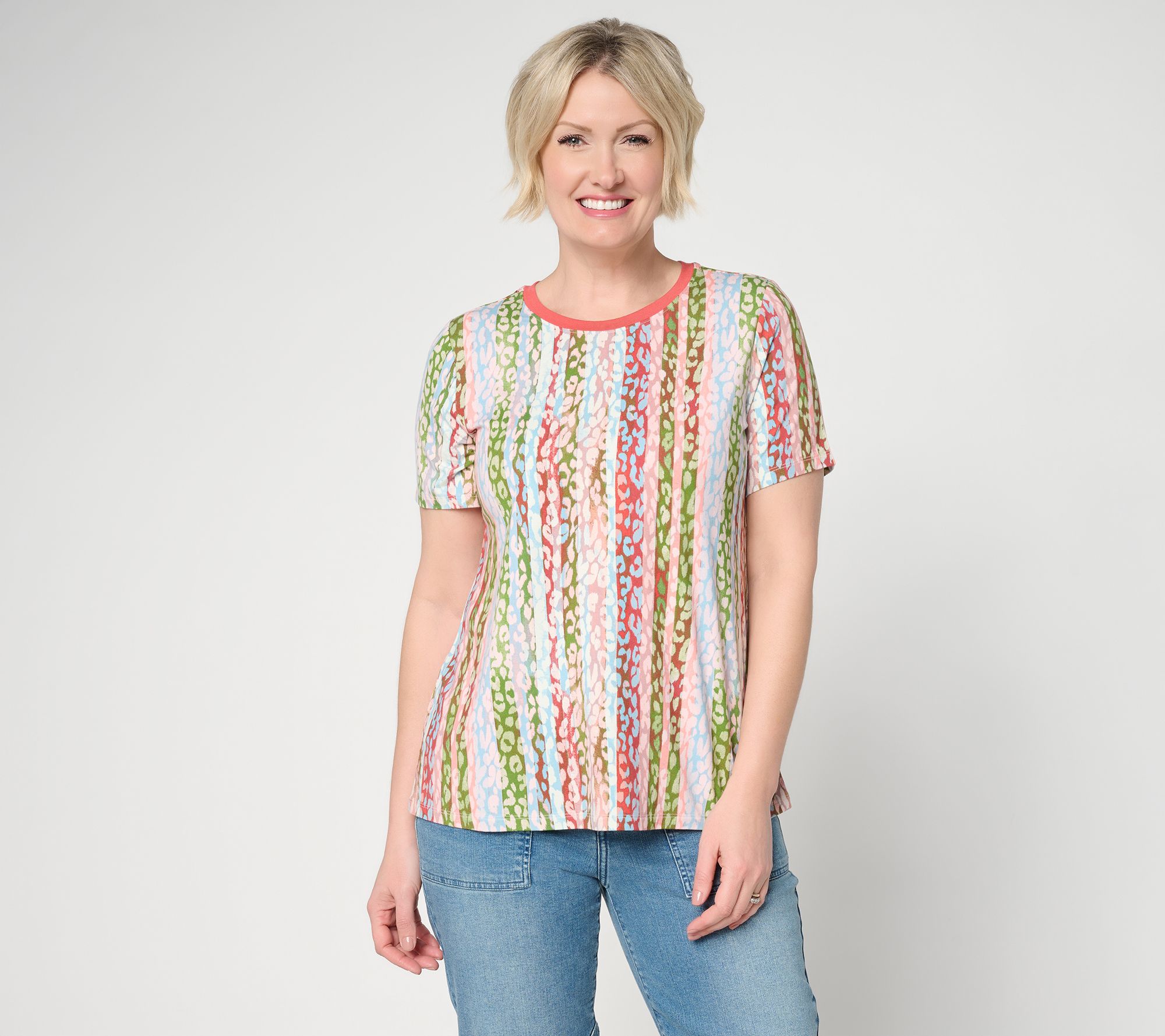 "As Is" LOGO by Lori Goldstein Rayon 230 Printed Ringer Tee