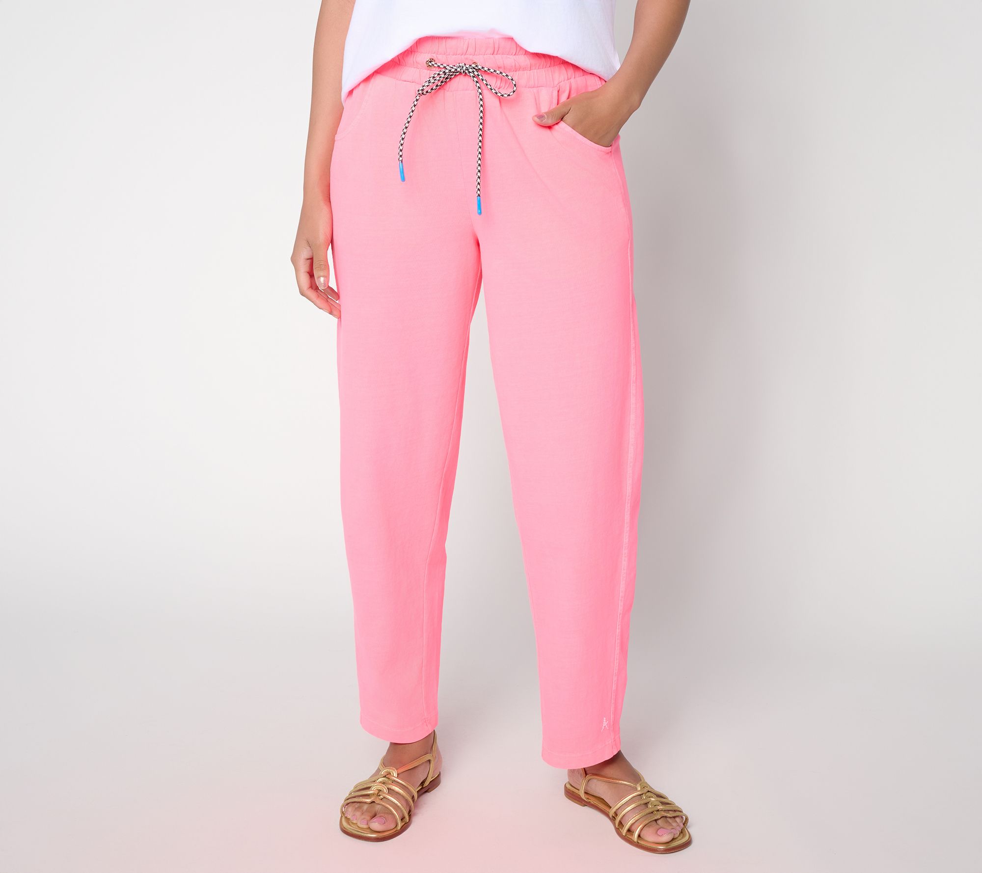 "As Is" Revive by Aimee Kestenberg Barrel Leg Knit Pull On Pants