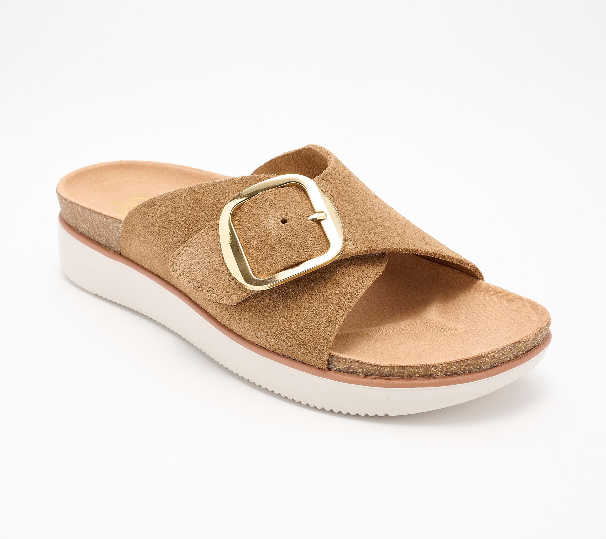 "As Is" Skechers Relaxed Fit Buckle Slide Sandals