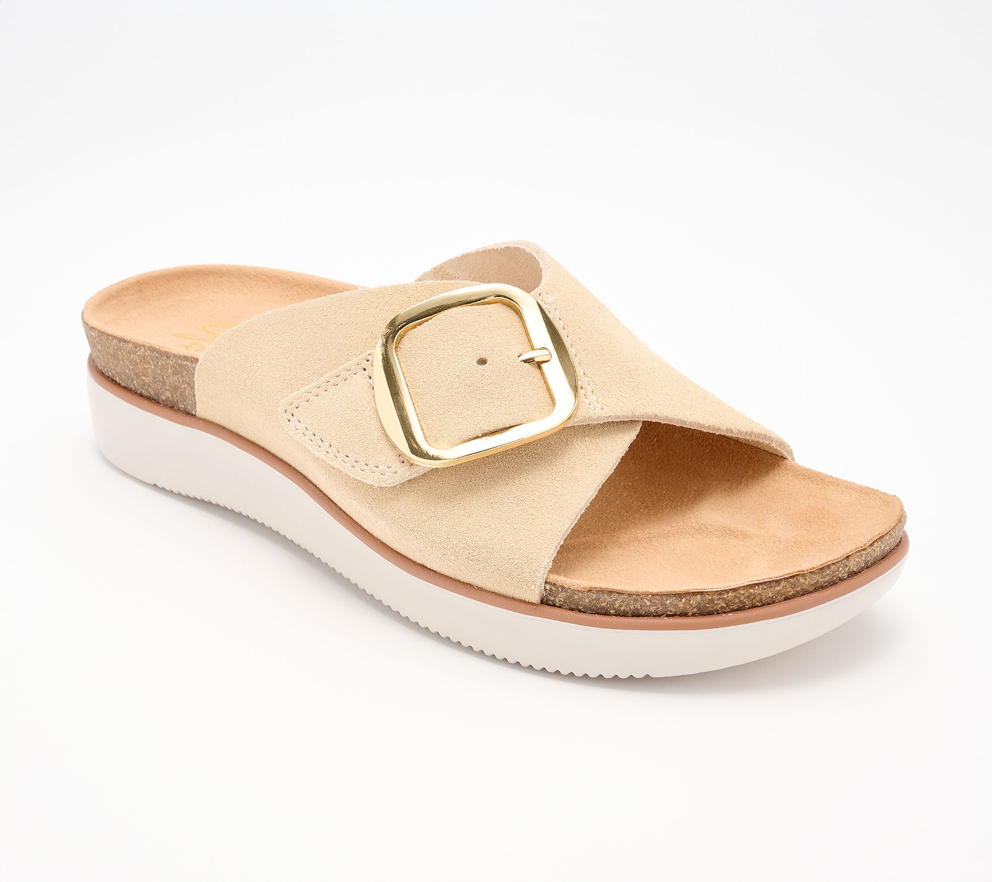 "As Is" Skechers Relaxed Fit Buckle Slide Sandals