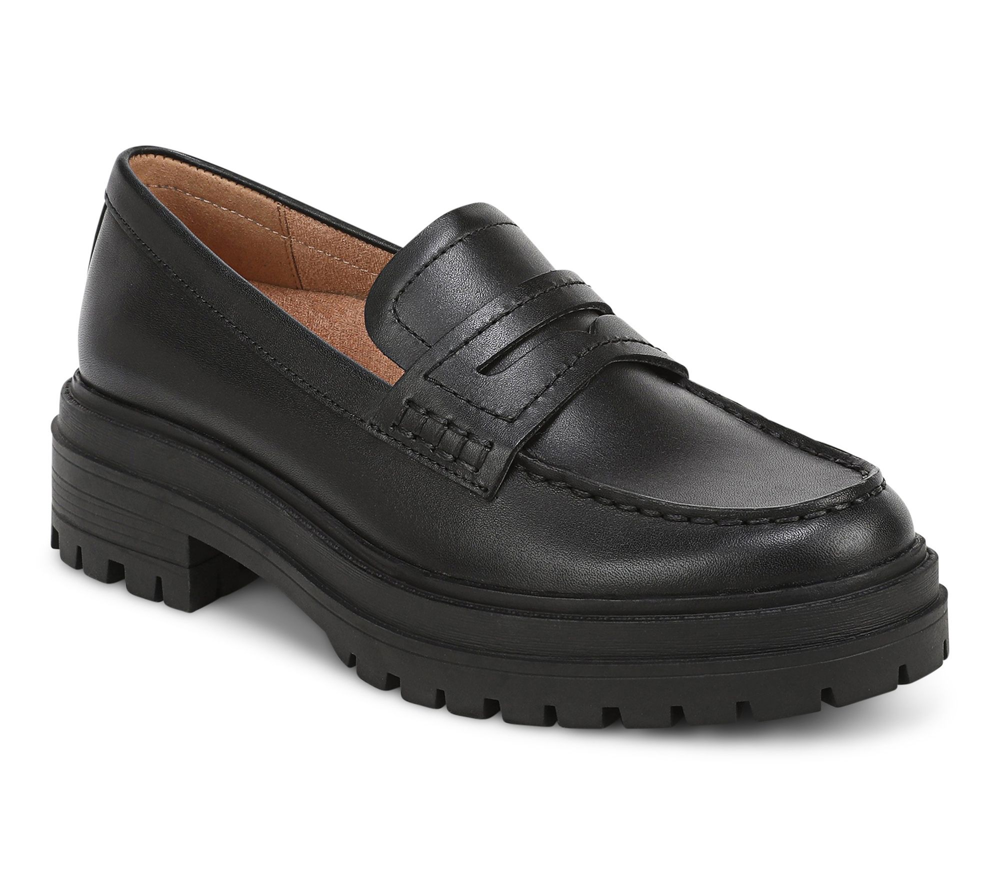 Vionic Leather Platform Penny Loafer - Georgia