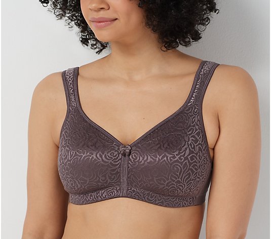 As Is Breezies Wild Rose Seamless Wirefree Support Bra 