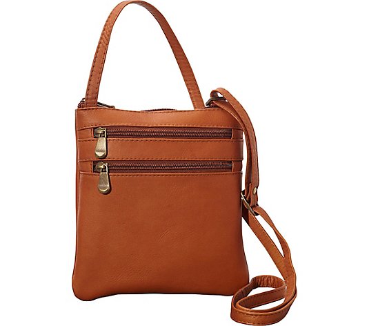 Le Donne Leather Two Zip Crossbody Minibag