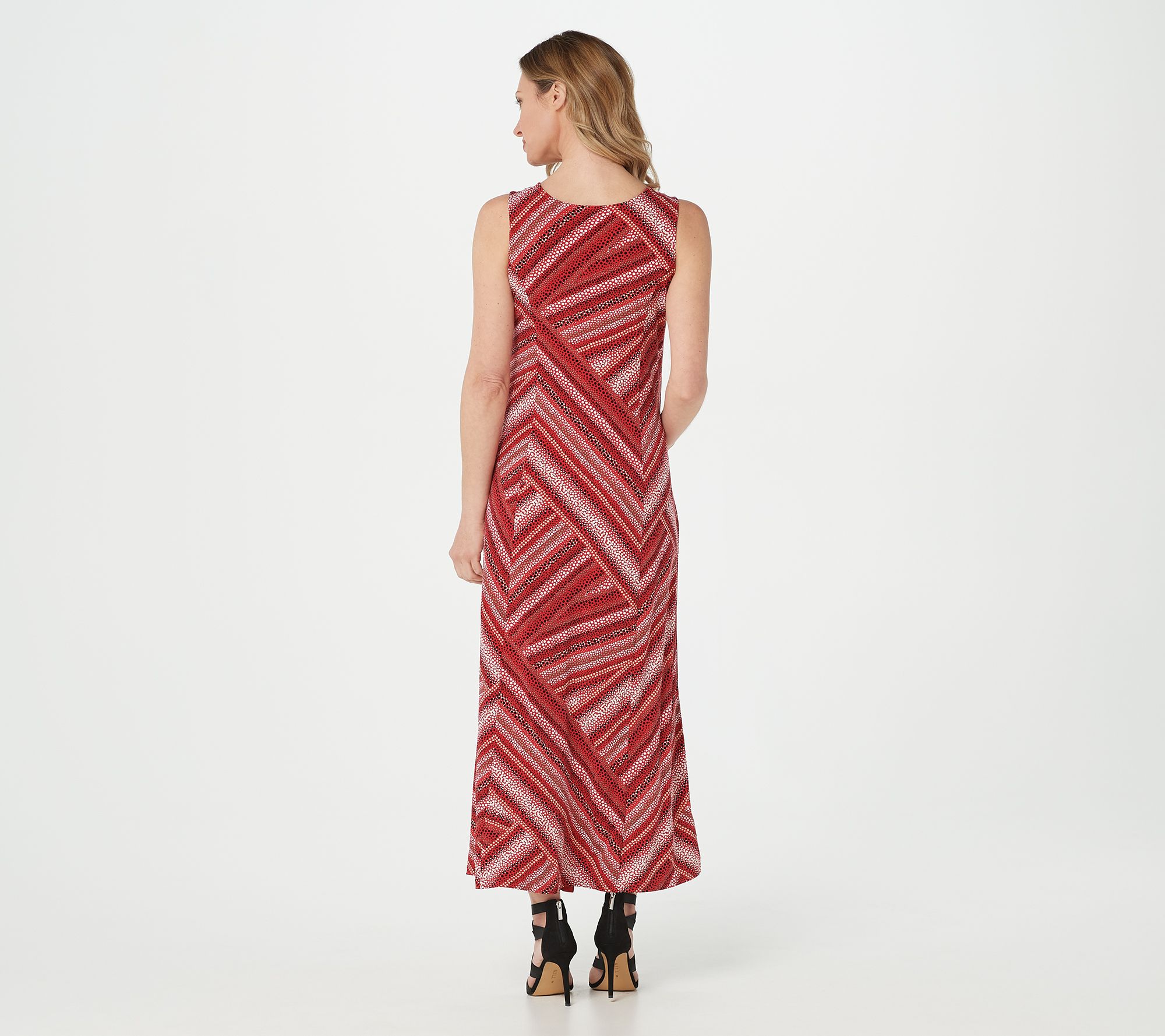 Susan Graver Petite Solid or Printed Liquid Knit Maxi Dress