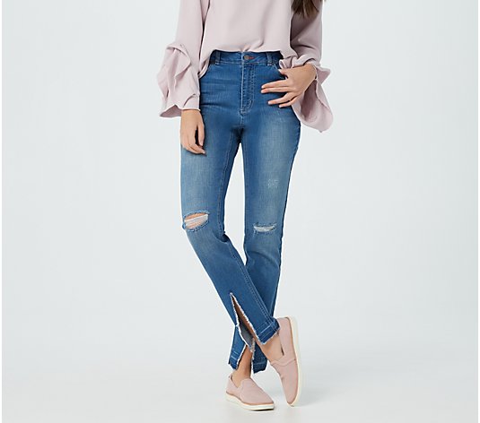 Peace Love World Girlfriend Jeans with Front Slit