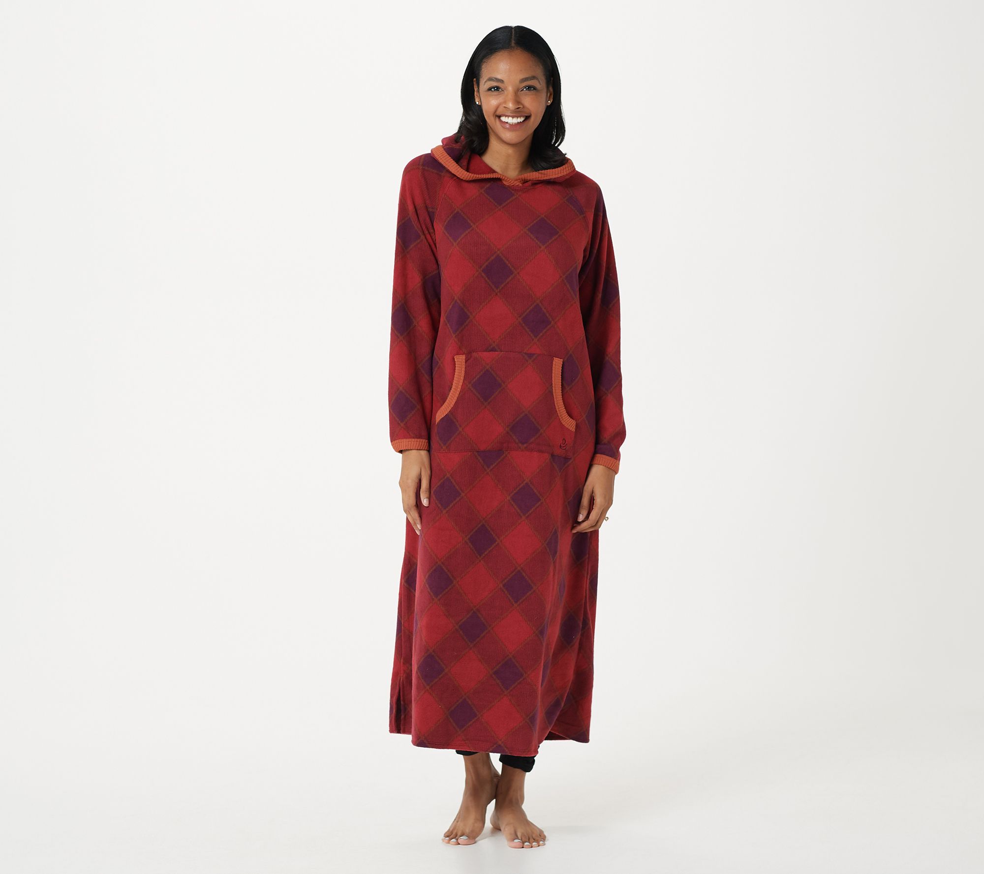 Clothing & Shoes - Pajamas & Loungewear - Cuddl Duds Fleecewear Stretch  Hooded Lounger with Pocket - Online Shopping for Canadians