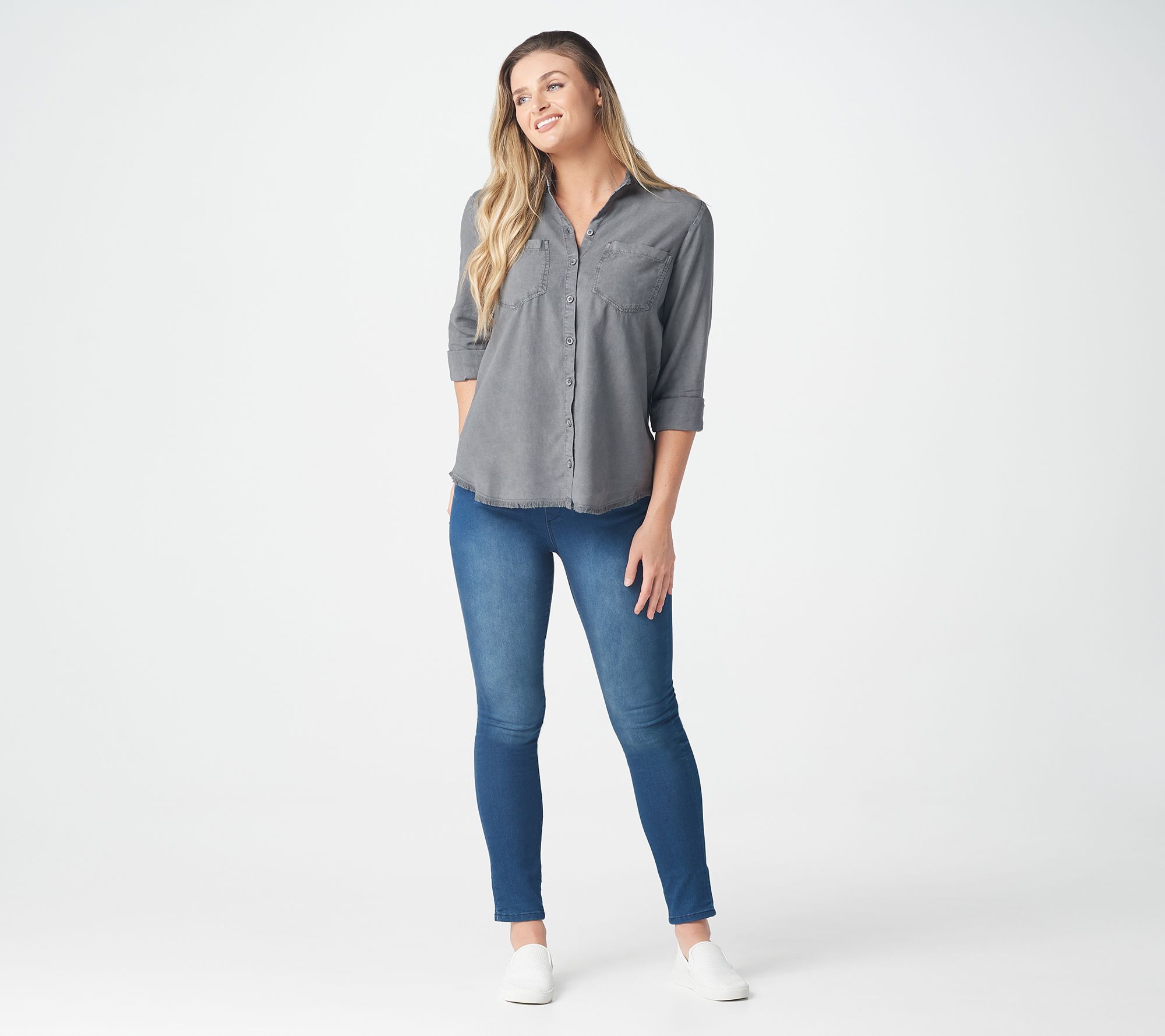 qvc side stitch shirts