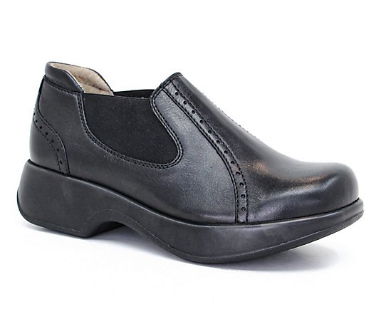 Dromedaris Leather Slip On Elastic Shoes - Falcon