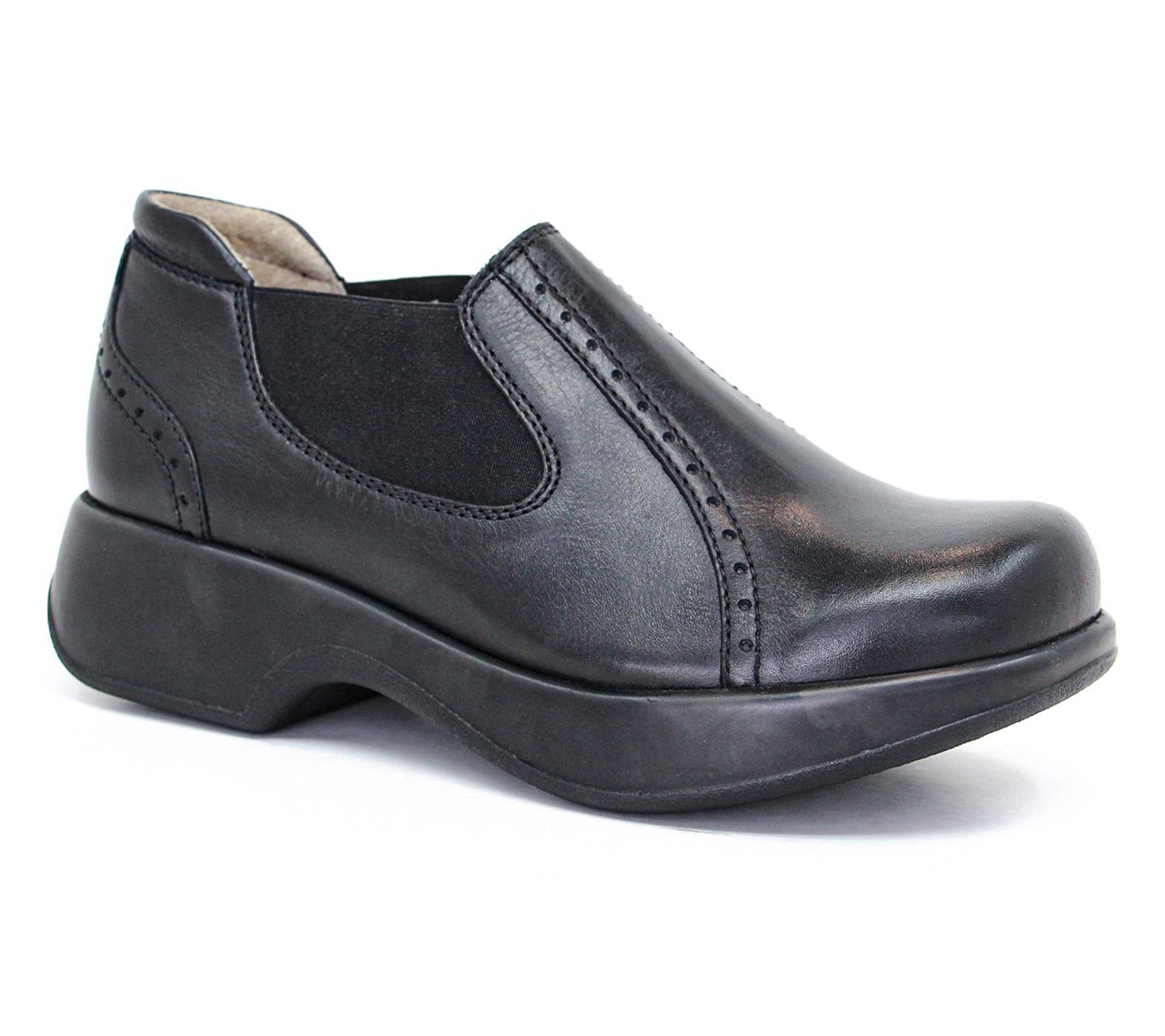 Dromedaris Leather Slip On Elastic Shoes - Falcn