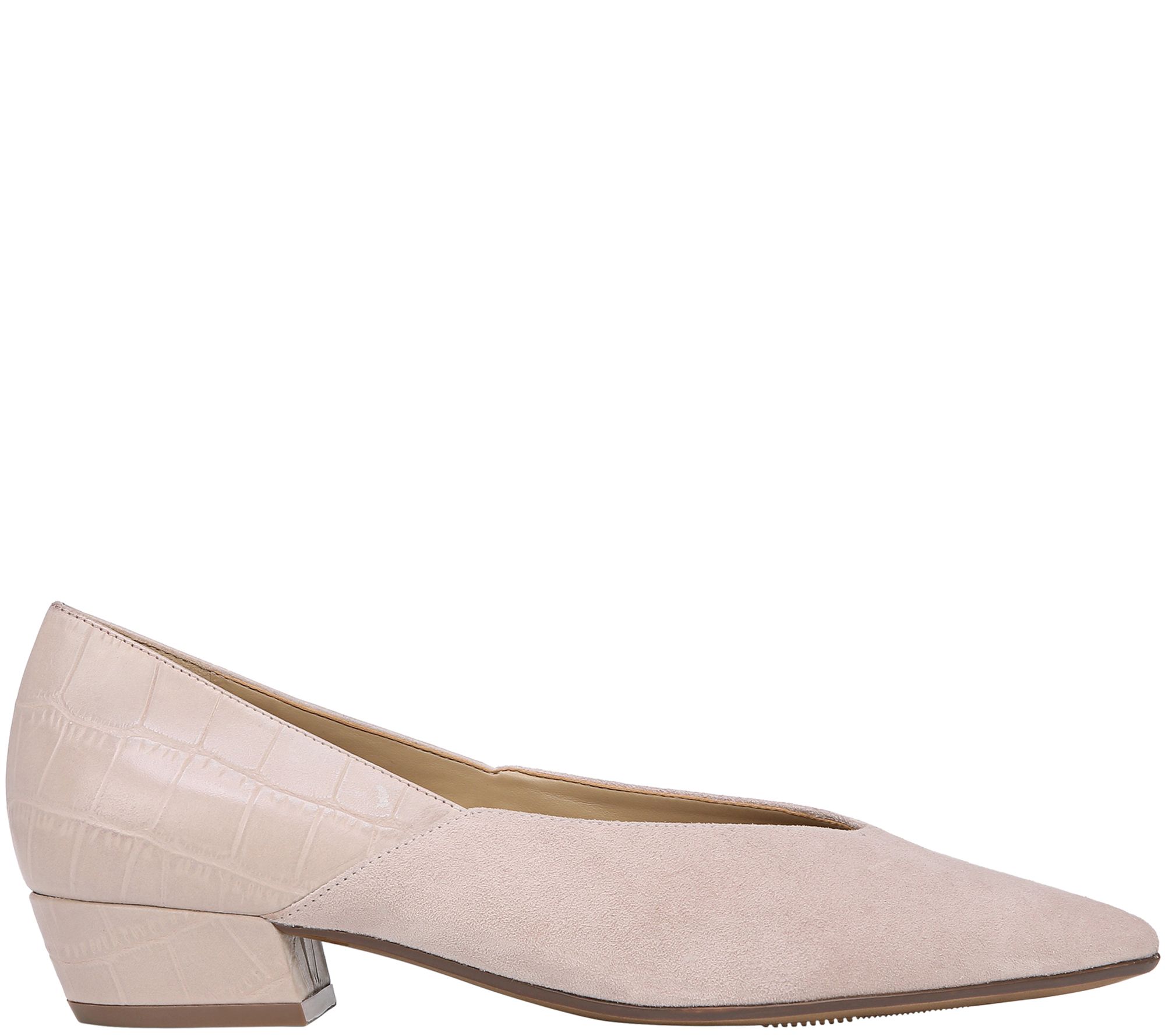 low heel leather pumps