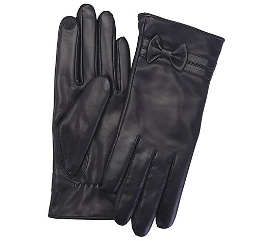 Royce New York Women's Leather Lambskin Touch-Screen Gloves