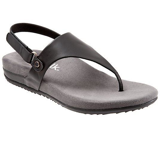 Softwalk Plush Comfort Leather Sandals - Bolinas