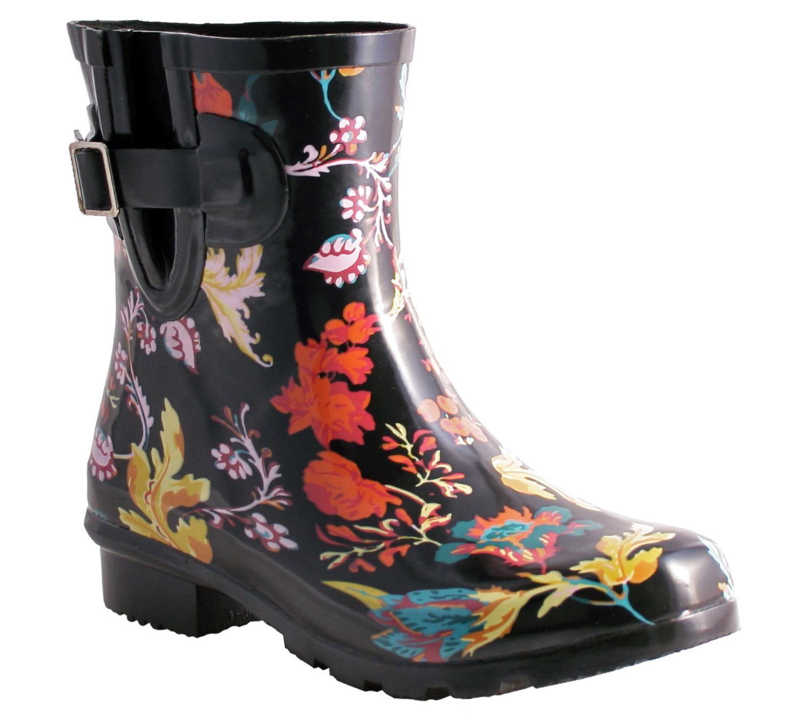  Nomad Women's Puddles Rain Boot, Pink/Mint Tile, 7 Medium US