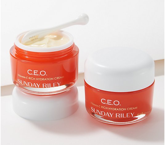 Sunday Riley CEO Vitamin C Rich Hydration Cream Duo Auto-Delivery
