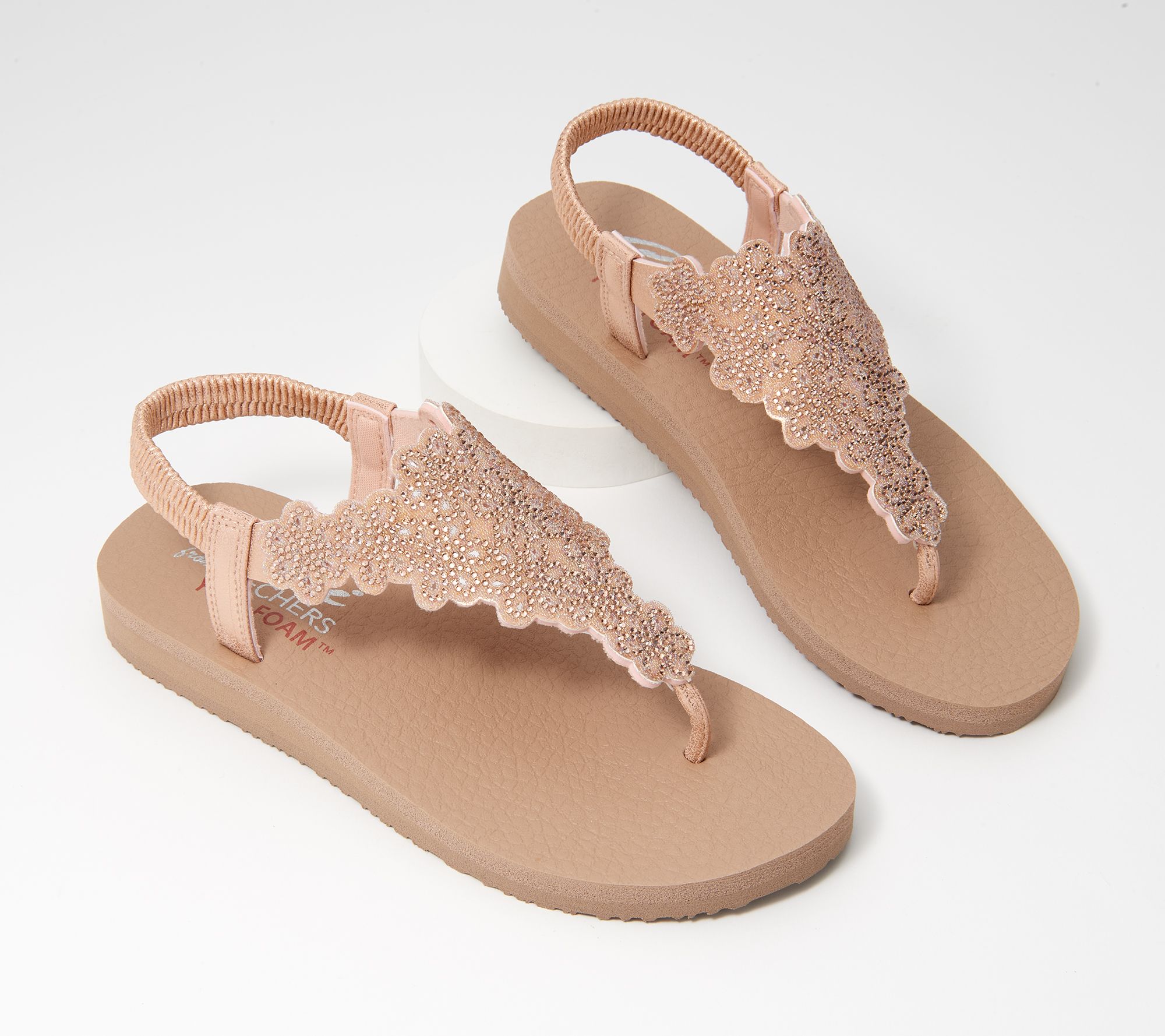 Skechers Meditation Slingback Thong Sandals - Floral Lover QVC.com