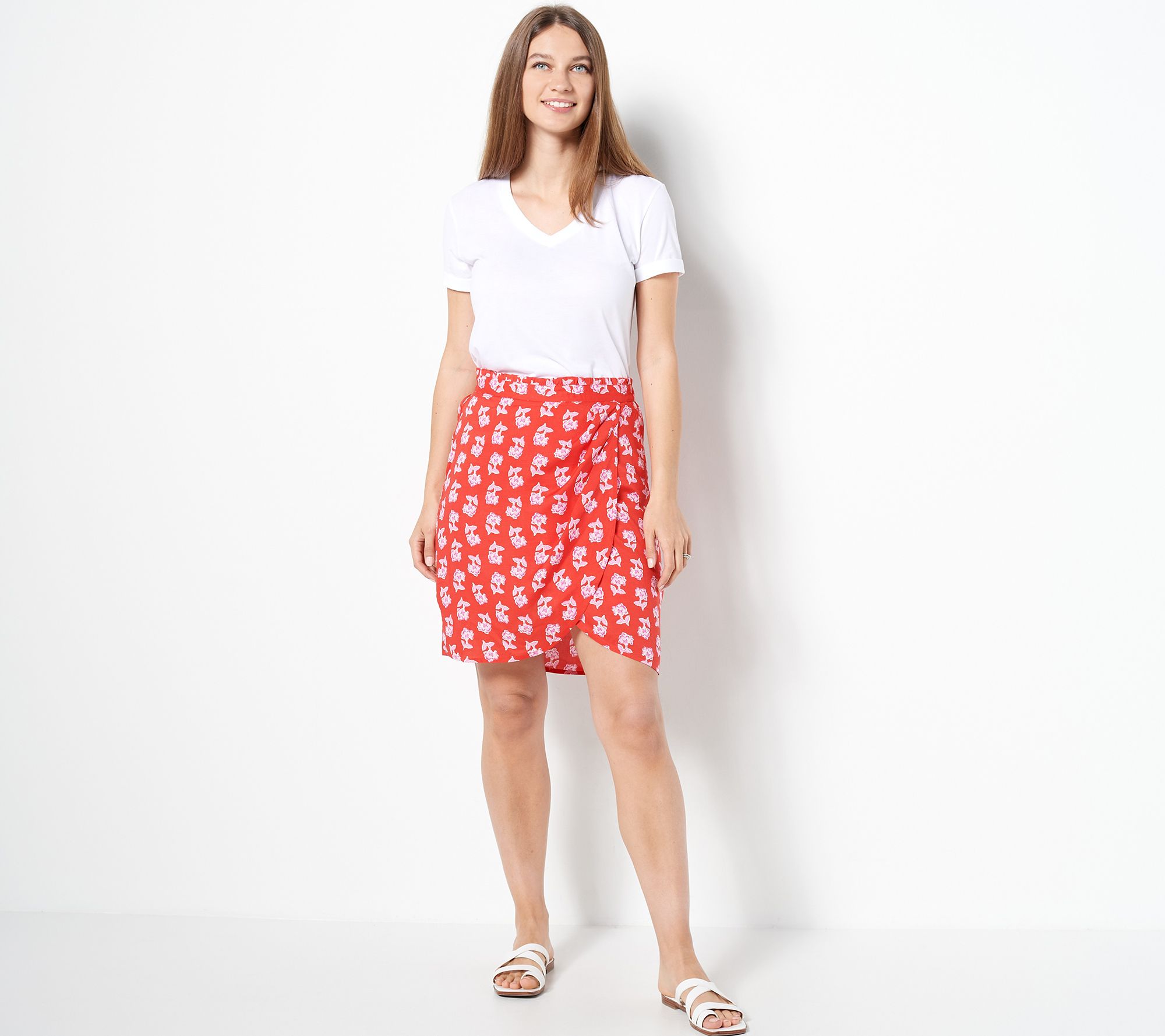 Candace Cameron Bure Regular Printed Wrap Skort QVC