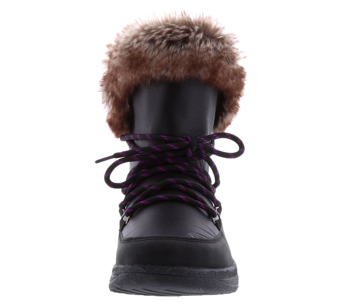 Lamo Nylon Boot with Fur Lining and Hiking Laces Sienna