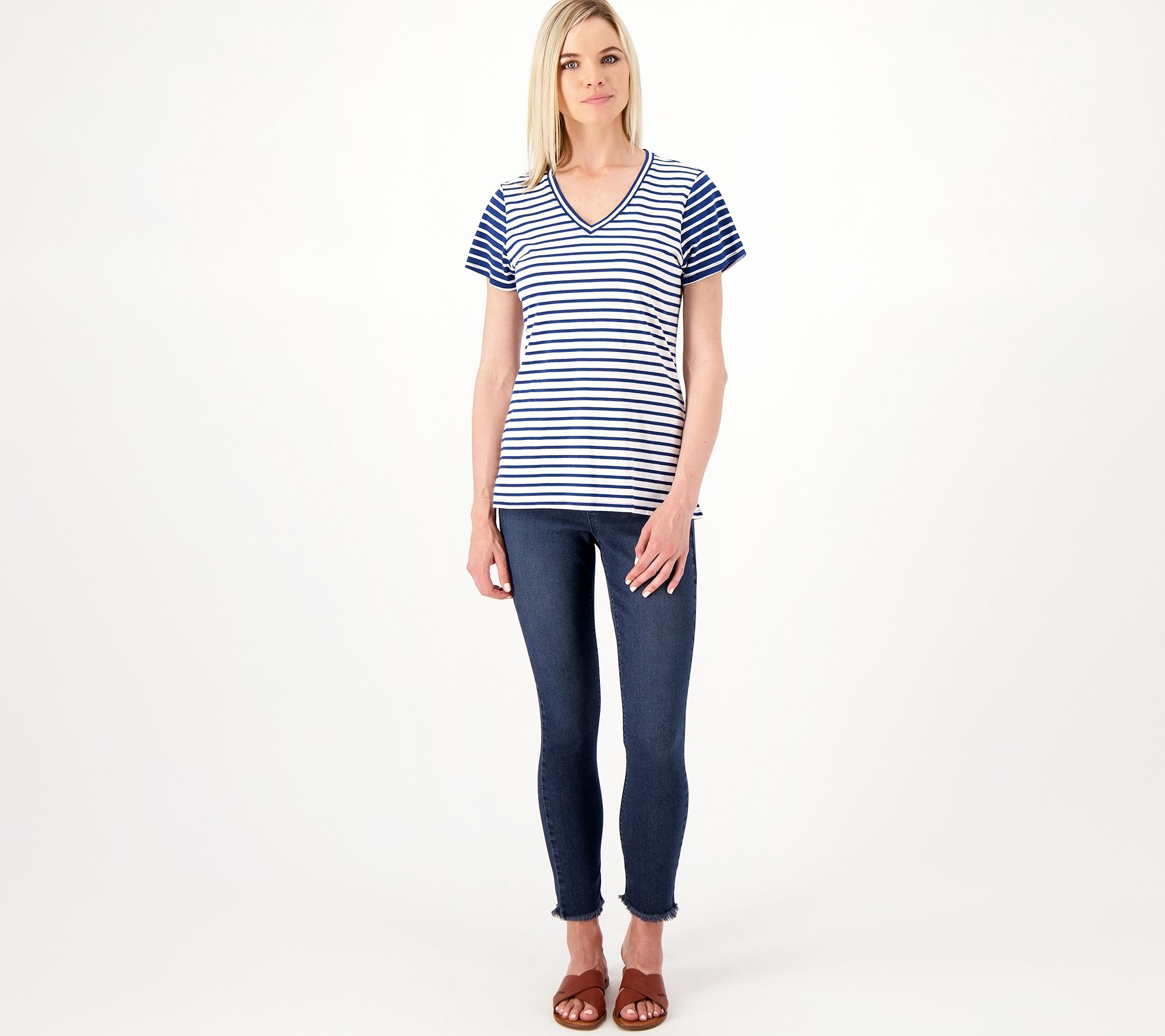 Laurie Felt Petite Ankle Skinny Classic Clean Jeans - QVC.com