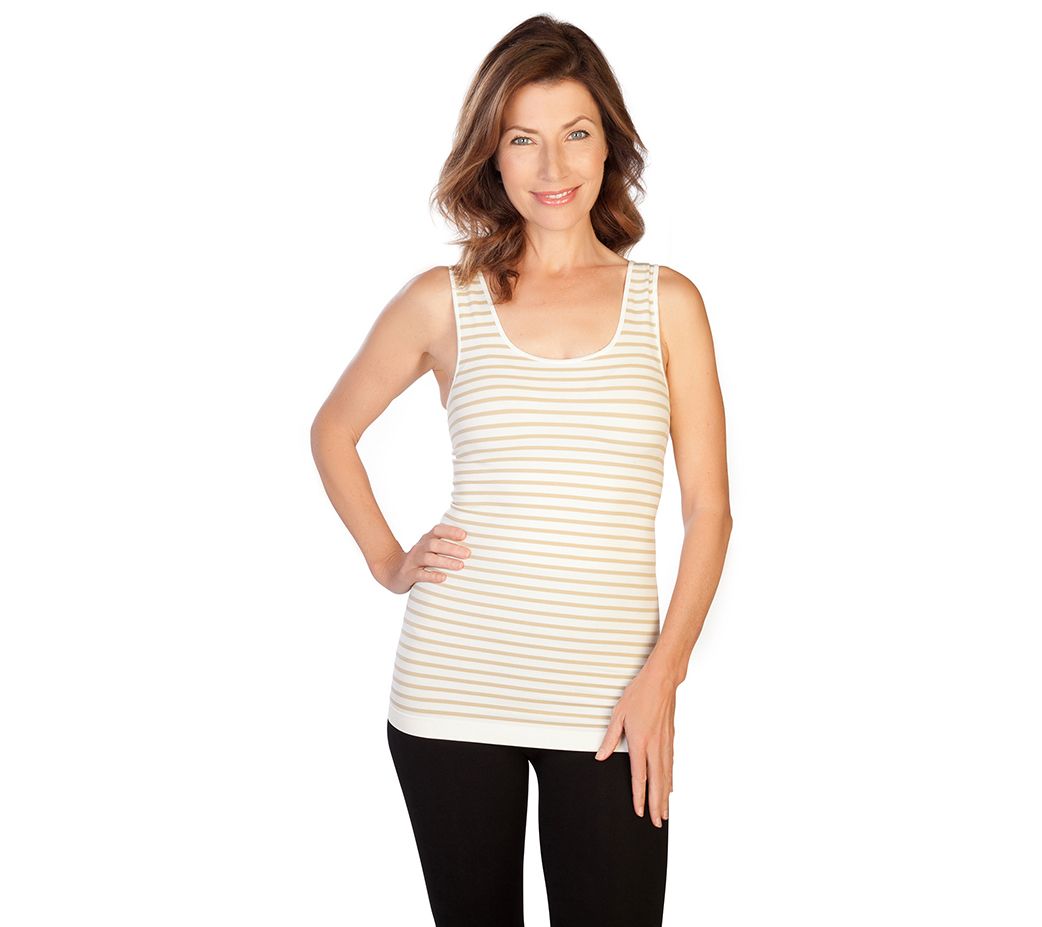 Skinnytees Missy Tonal Stripe Tank