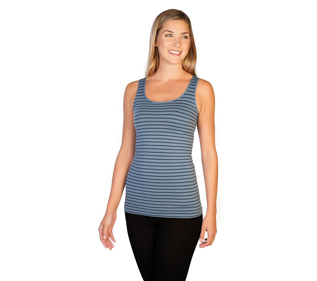 Skinnytees Missy Tonal Stripe Tank