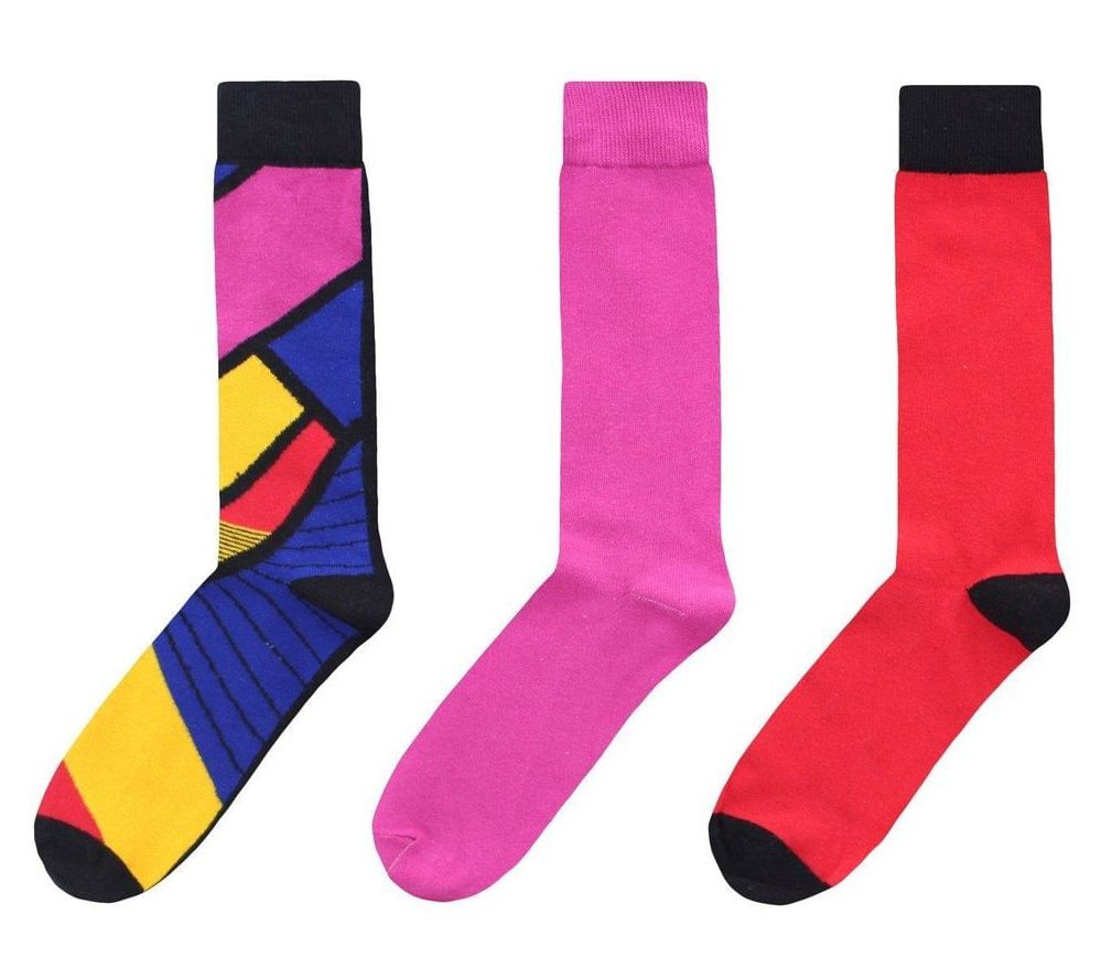 Memoi Men's Artup 3-Pack Crew Sock