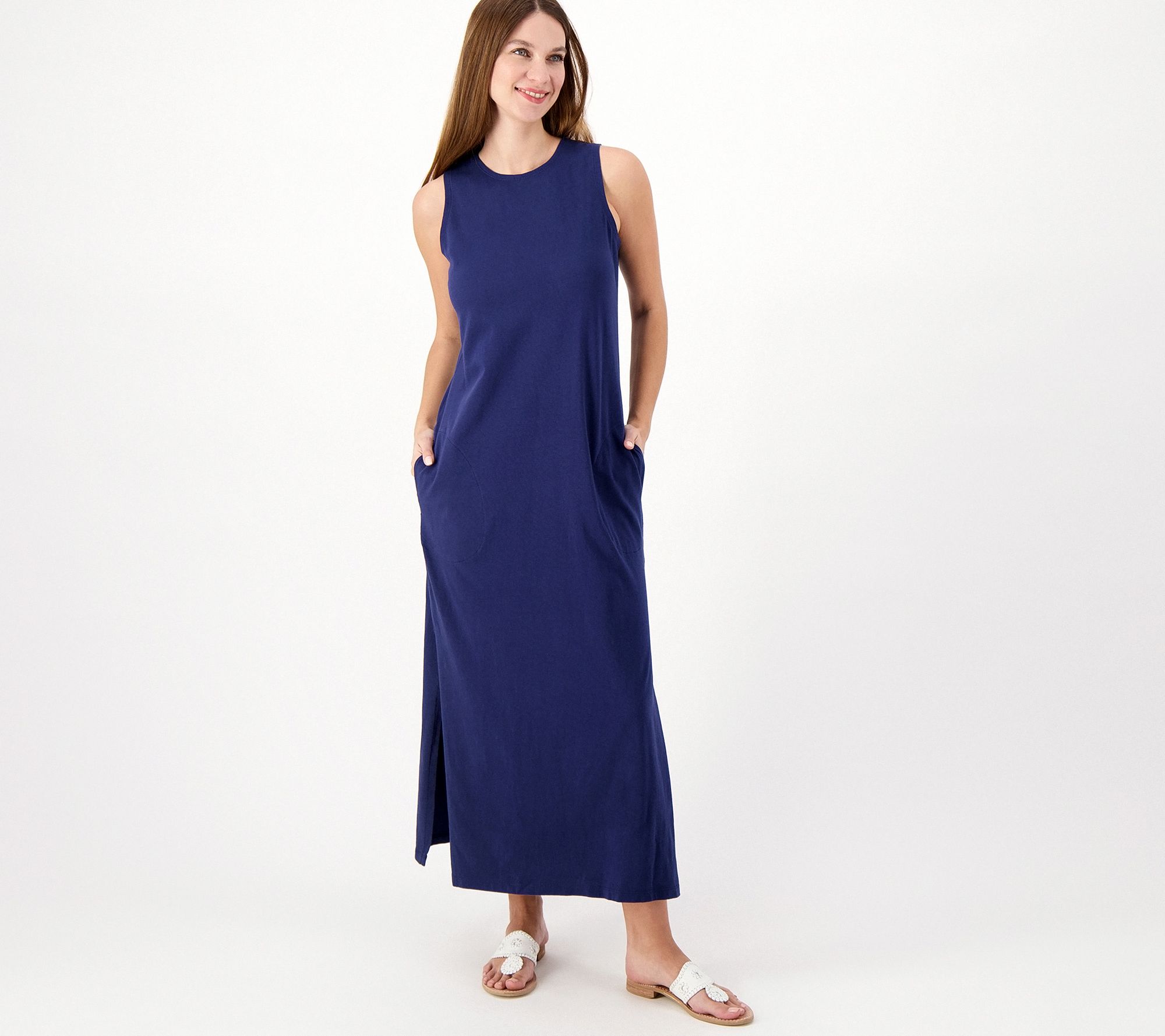 Lands End Regular High Neck Cover-Up Maxi Dress - QVC.com