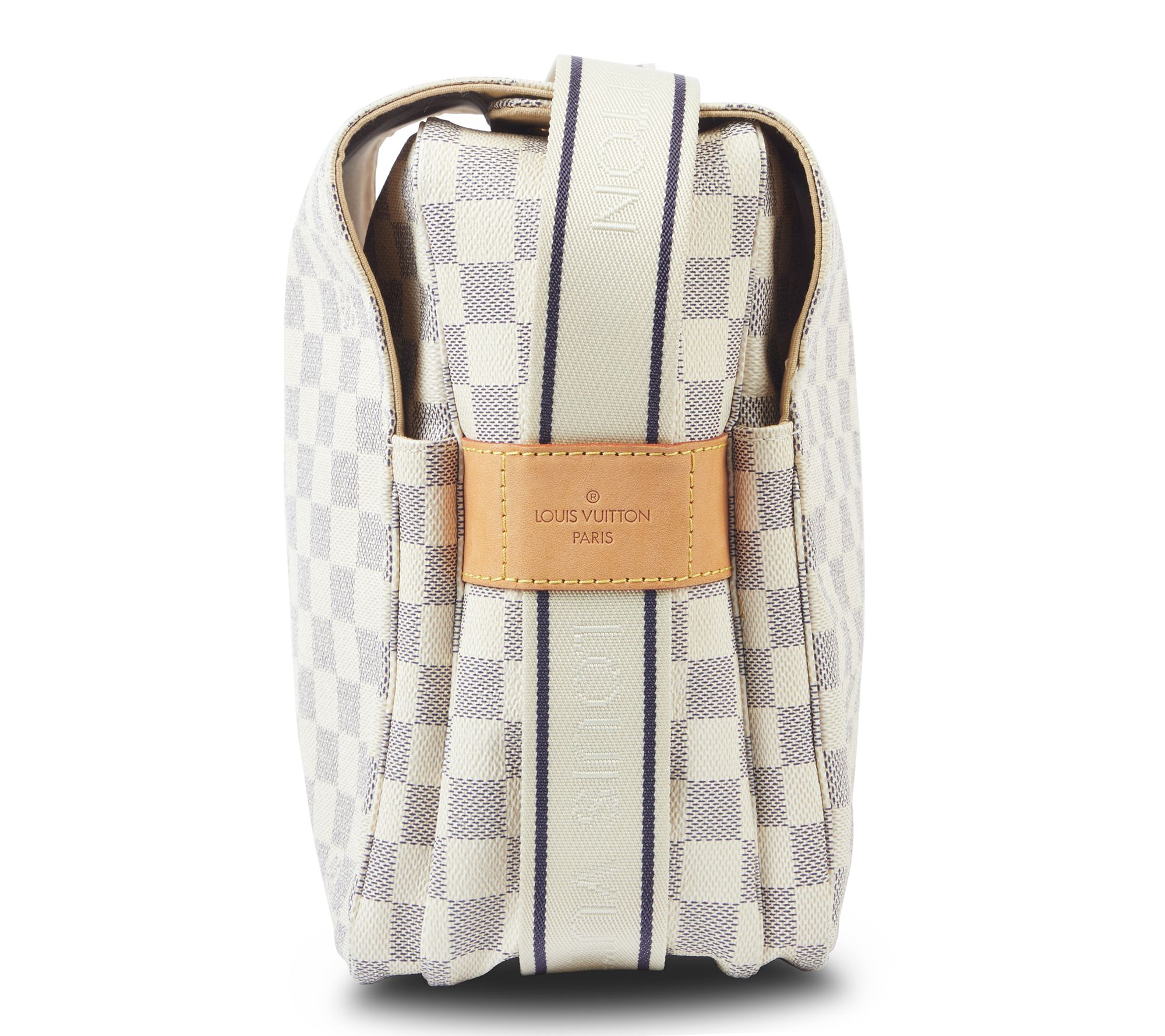Louis Vuitton Naviglio White Canvas Shoulder Bag (Pre-Owned)