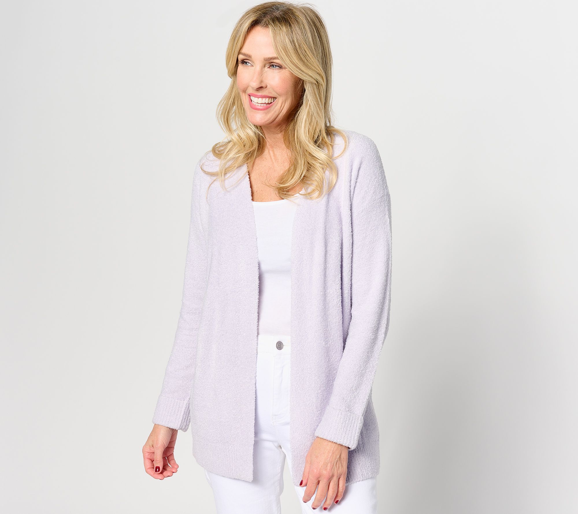 Clothing & Shoes - Tops - Sweaters & Cardigans - Cardigans - Barefoot  Dreams Cozychic Light Ribbed Edge Cardi - Online Shopping for Canadians