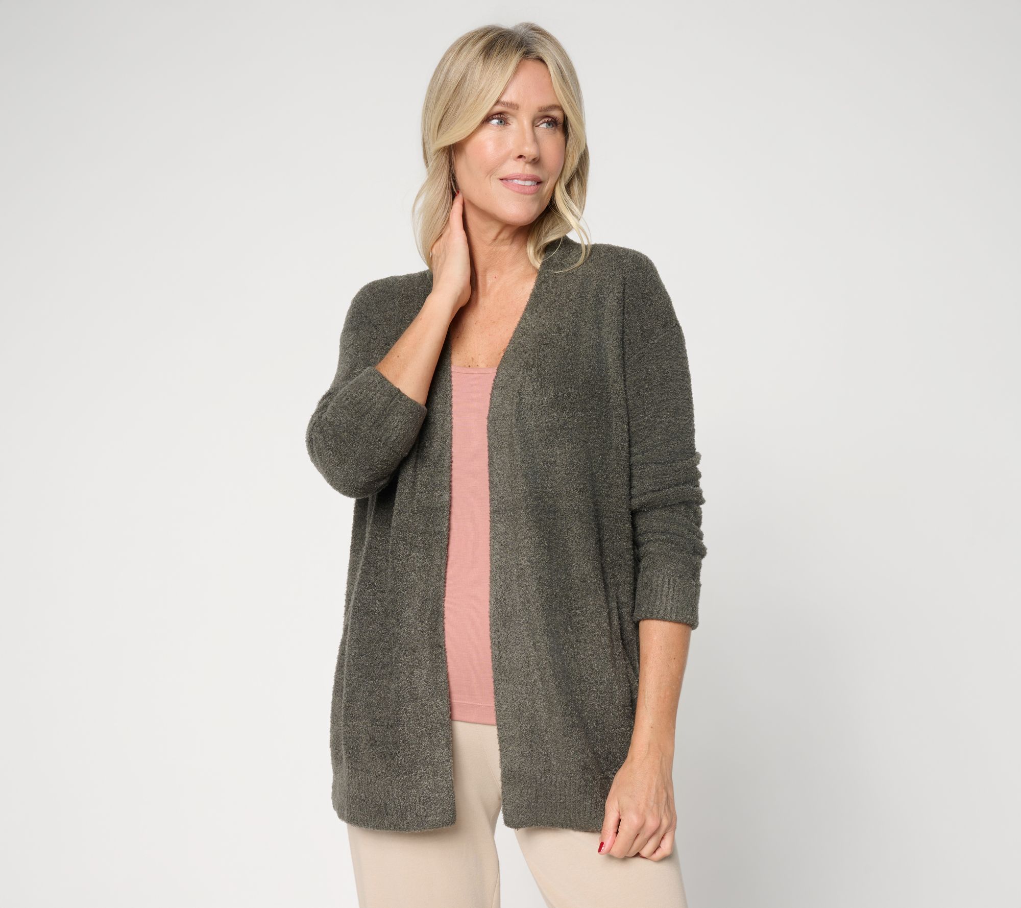 Barefoot Dreams CozyChic Lite Ribbed Cuff Coastline Cardigan