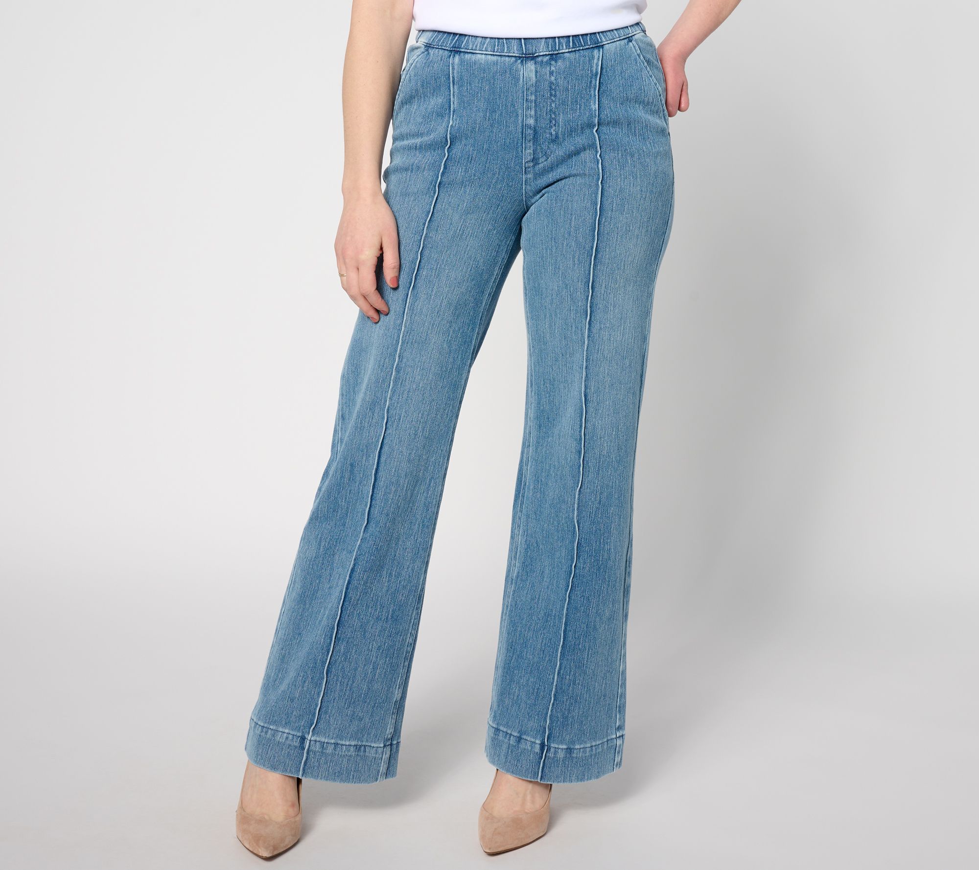 Would you travel in long-haul jeans? These £175 stretchy Palazzo