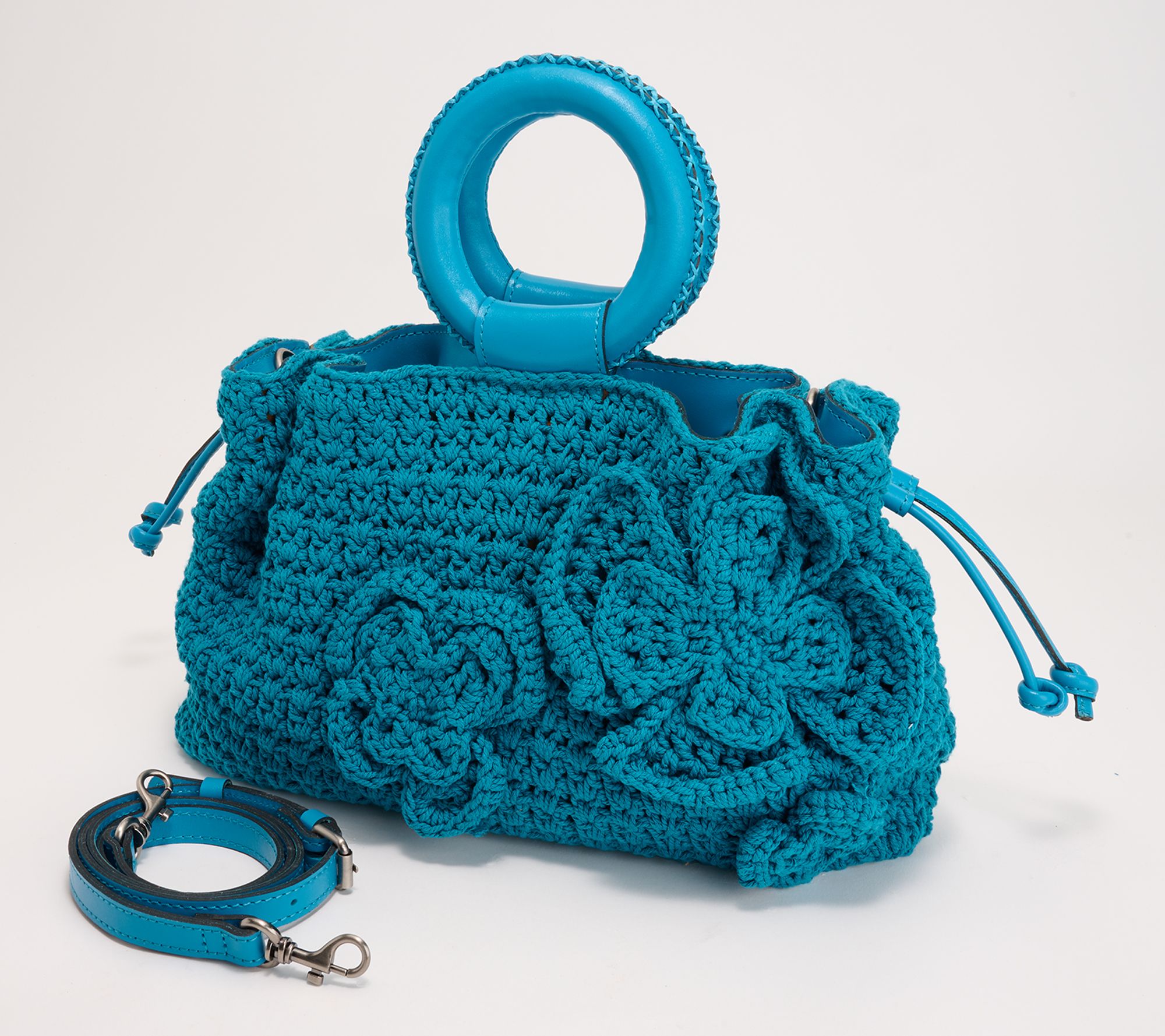 Patricia Nash Carlina Butterfly Crochet Satchel w/ Crossbody