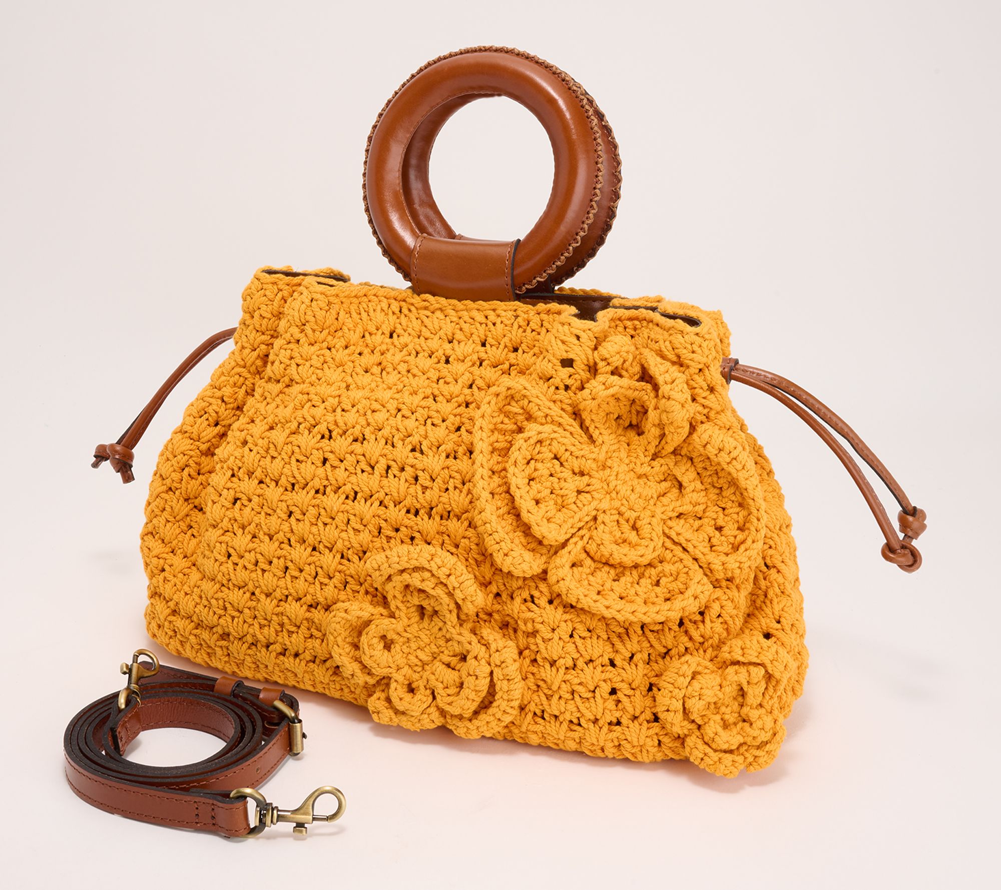 Patricia Nash Carlina Butterfly Crochet Satchel w/ Crossbody