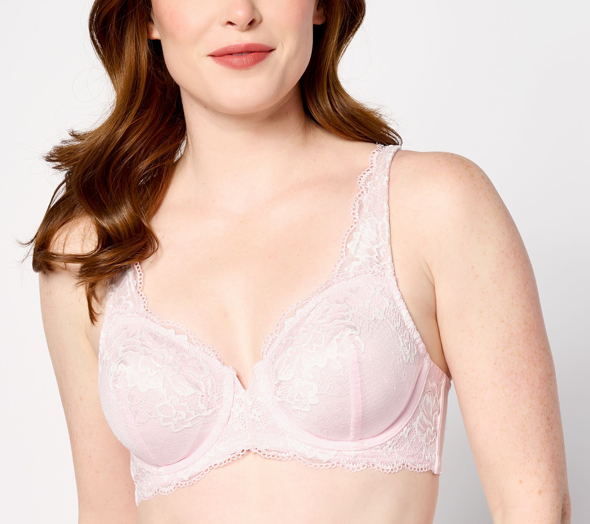 Breezies Lace Trim Unlined Wirefree Support Bra