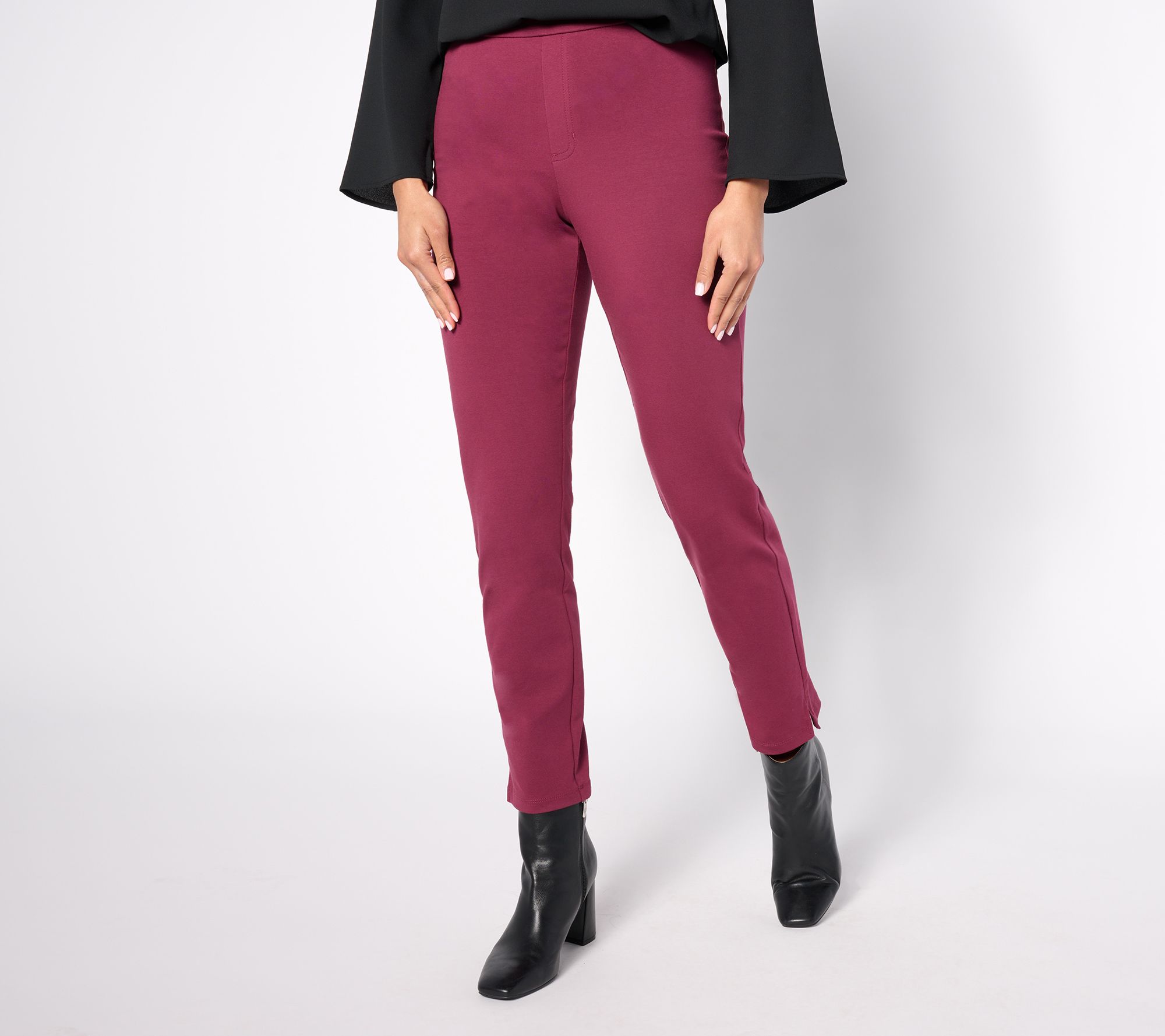 "As Is" Susan Graver Weekend Regular Premium Stretch Slim Ankle Pant